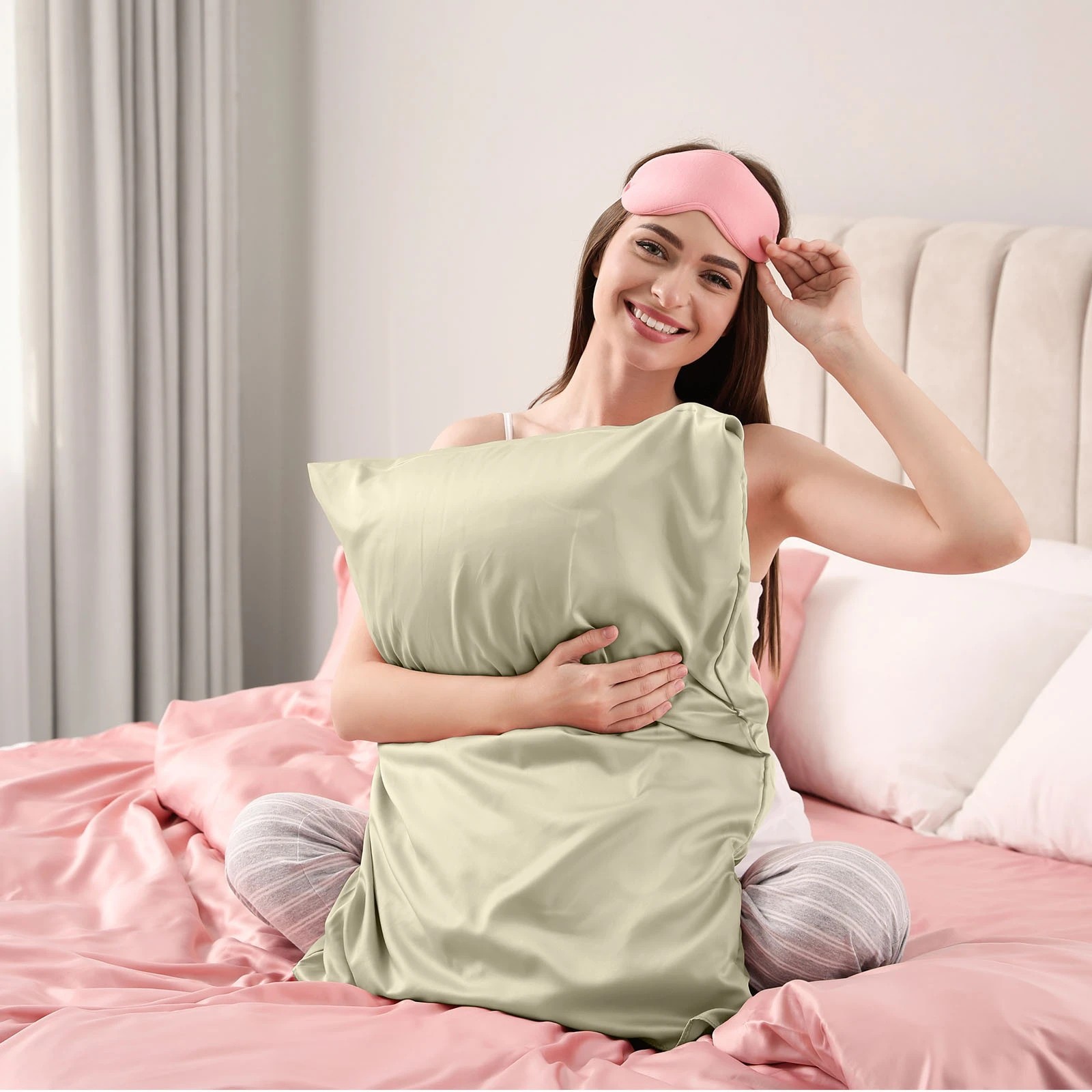 5 Royal Comfort Pure Silk Pillow Case 100% Mulberry Silk Hypoallergenic Pillowcase - Green, 5 of 10