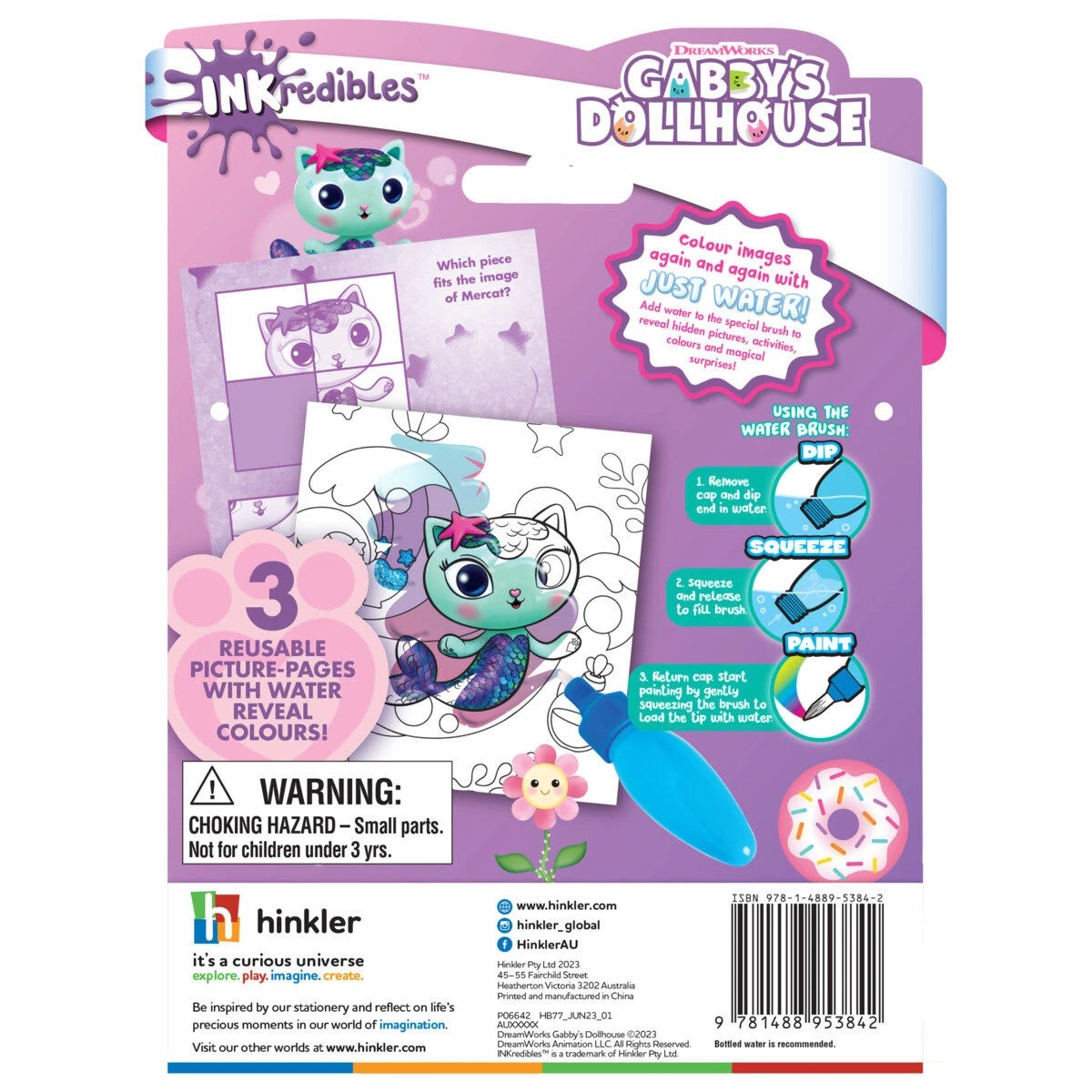 5 INKredibles DreamWorks Gabby's Dollhouse Water Wonder - Book, 5 of 5