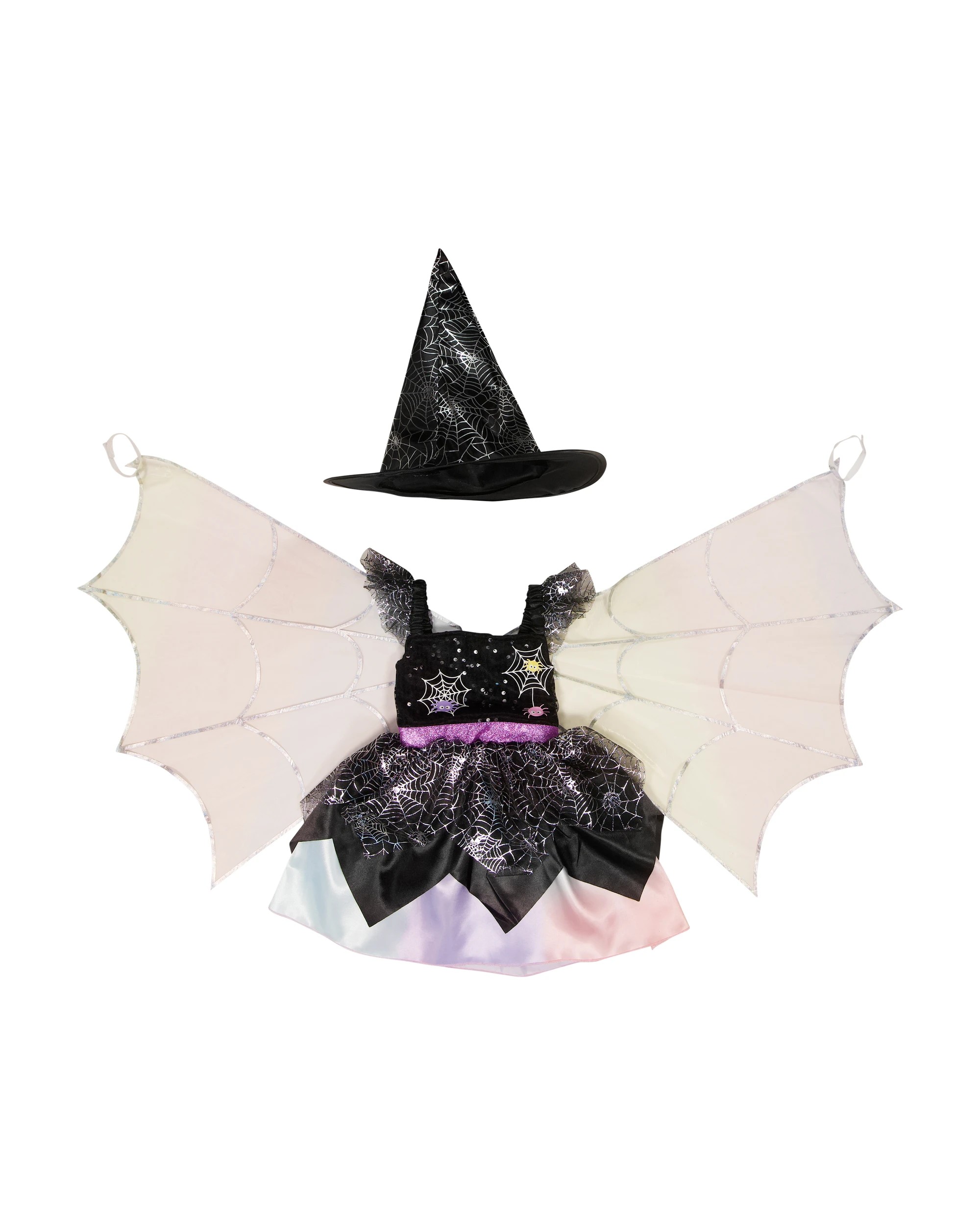 8 2 Piece Rainbow Spider Witch Costume - Ages 2-3, 8 of 10