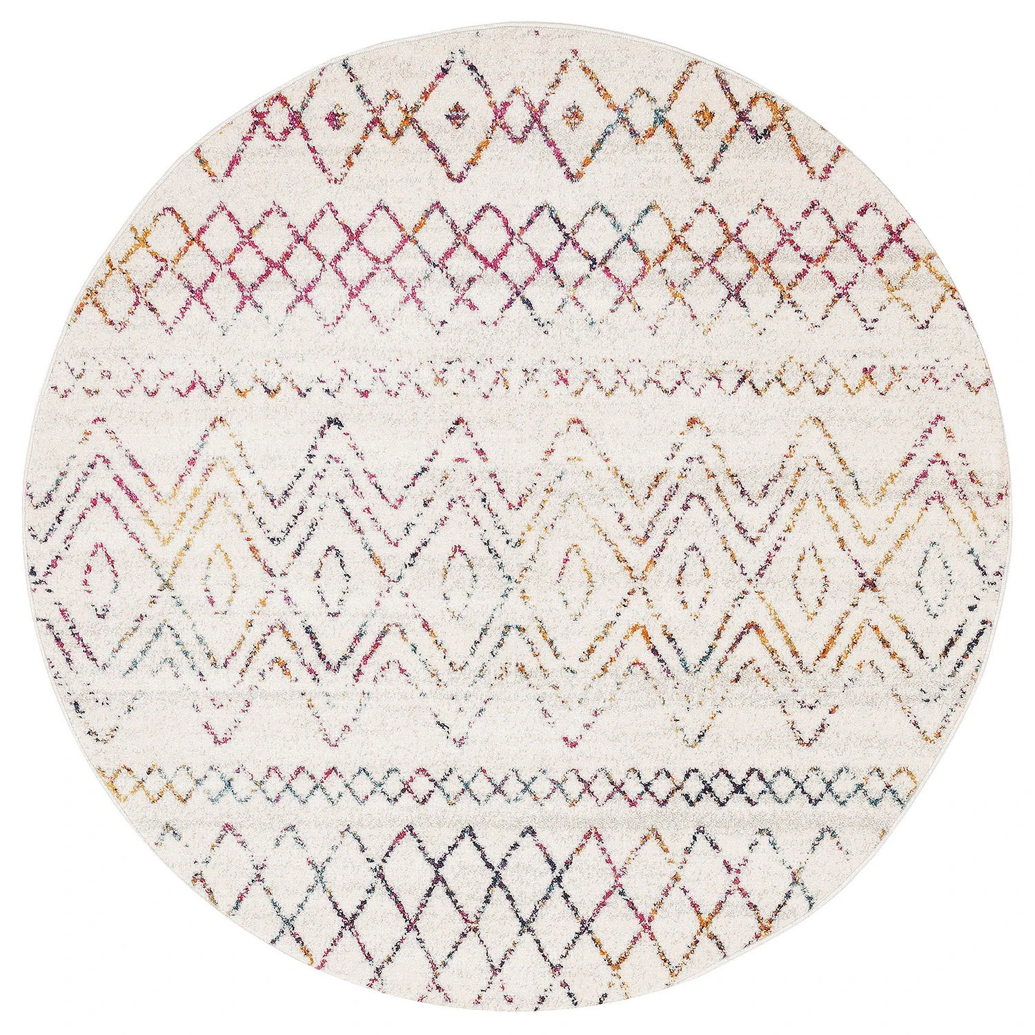 2 Common Ground Rugs Bluebay 453 240x240cm - Large Round Power Loomed Pet Friendly Rug - Natural, 2 of 5