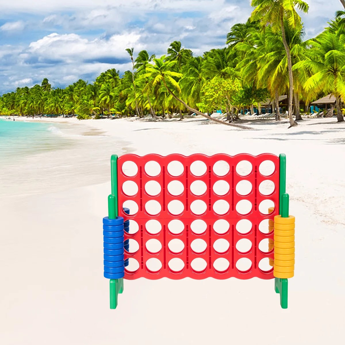 3 Costway Giant Connect 4 In A Row Board Game Set, 3 of 4