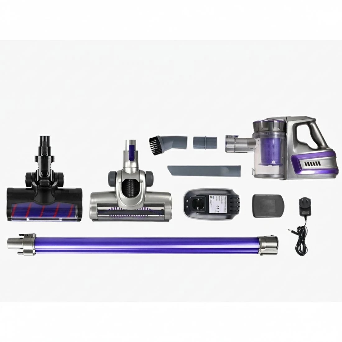 5 Devanti Stick Vacuum Cleaner Cordless Roller Brush 150W Purple - Purple, 5 of 6