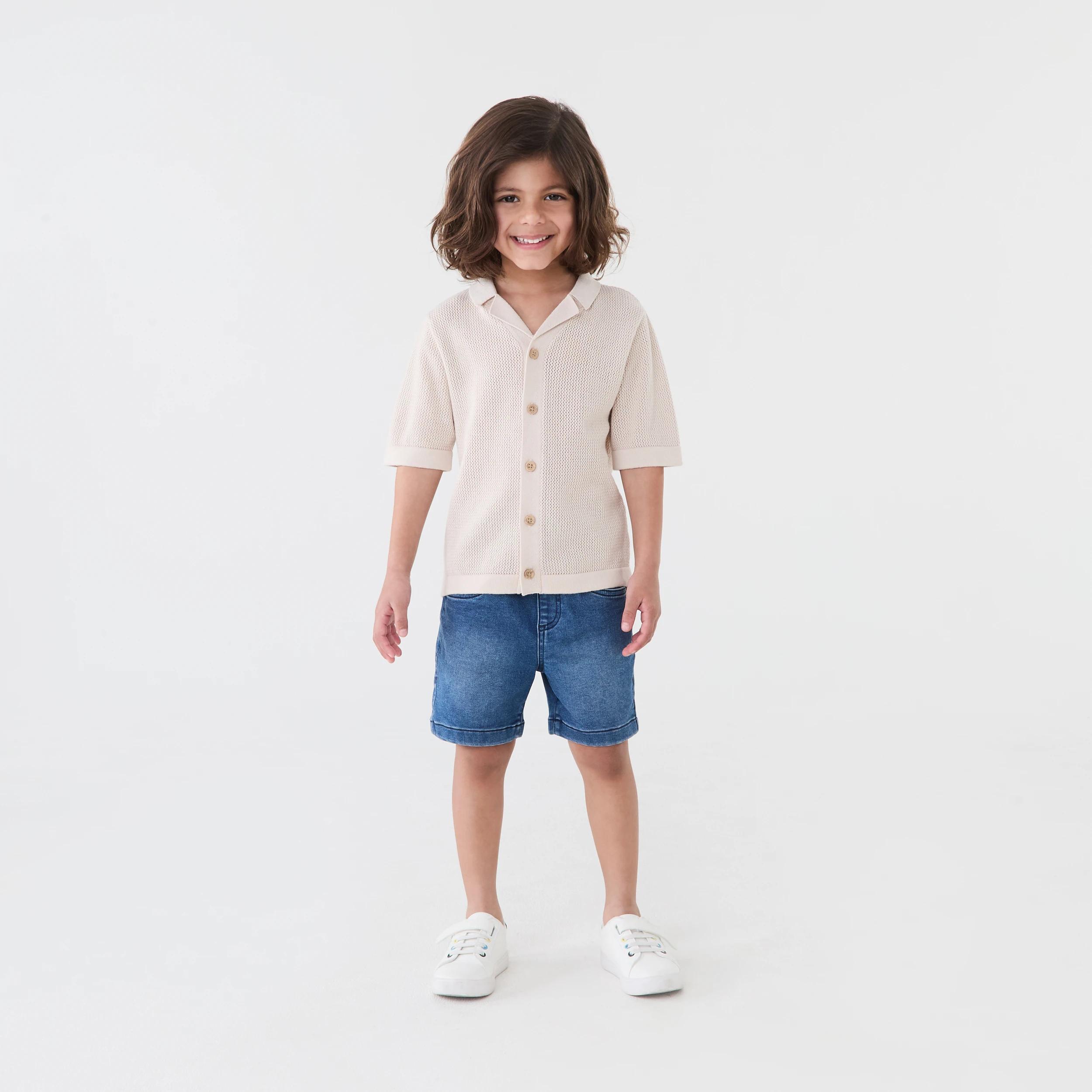 7 Short Sleeve Knit Shirt Bge Rainy, 7 of 8