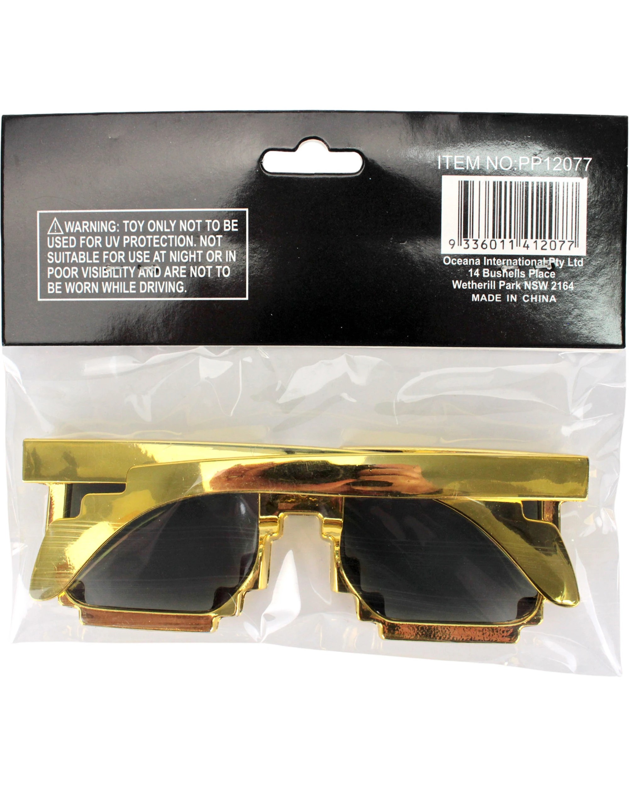 4 Party Planet Pixel Party Glasses - Gold, 4 of 4