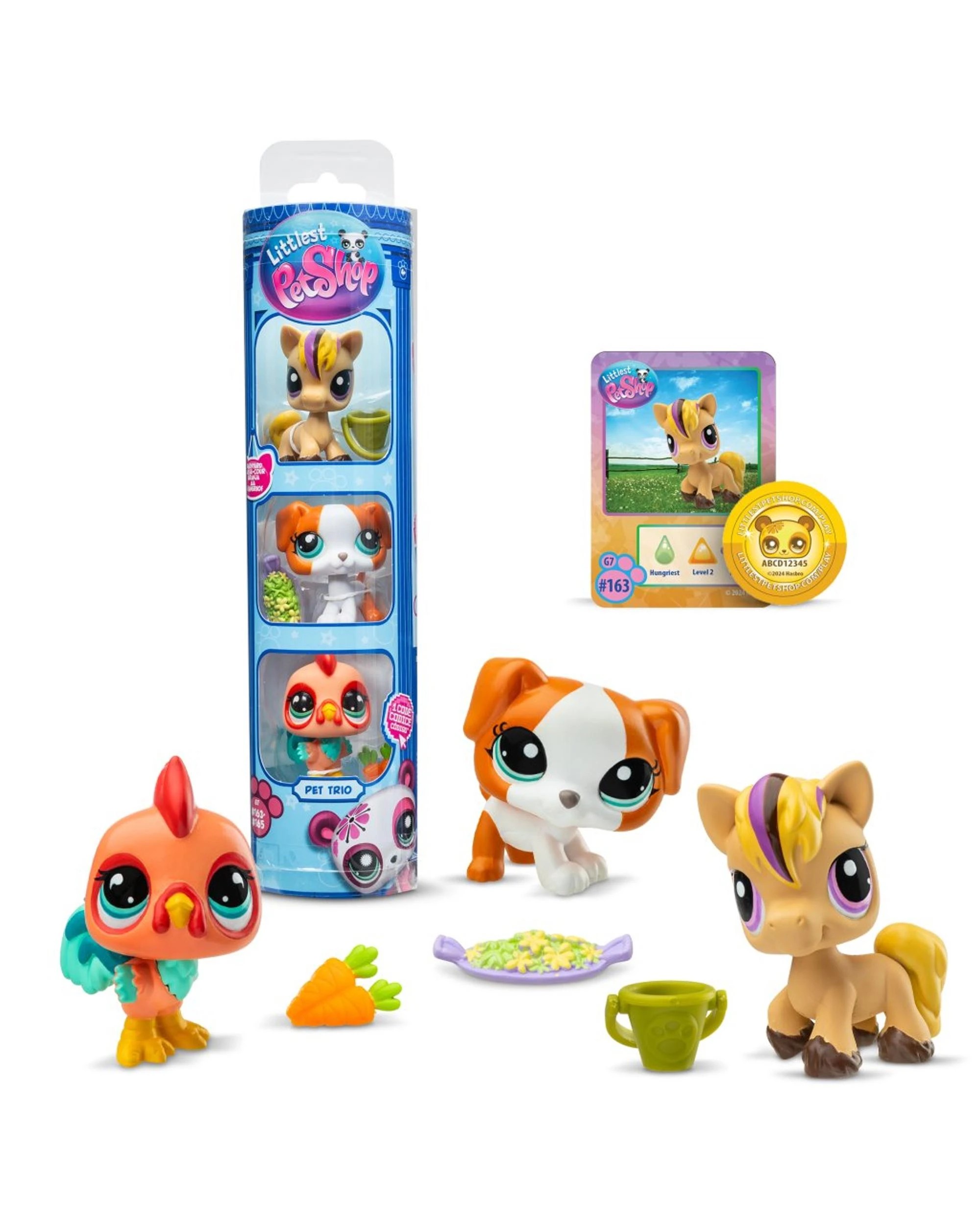 2 Littlest Pet Shop Trio In Tube Series 3 Barnyard Pets 3 Pack Figures, 2 of 5