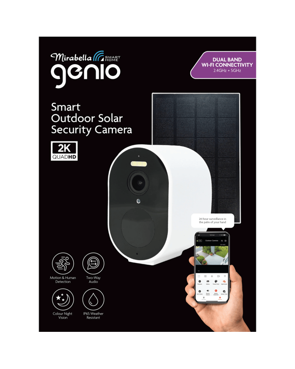 Mirabella Genio Smart Outdoor Solar Security Camera