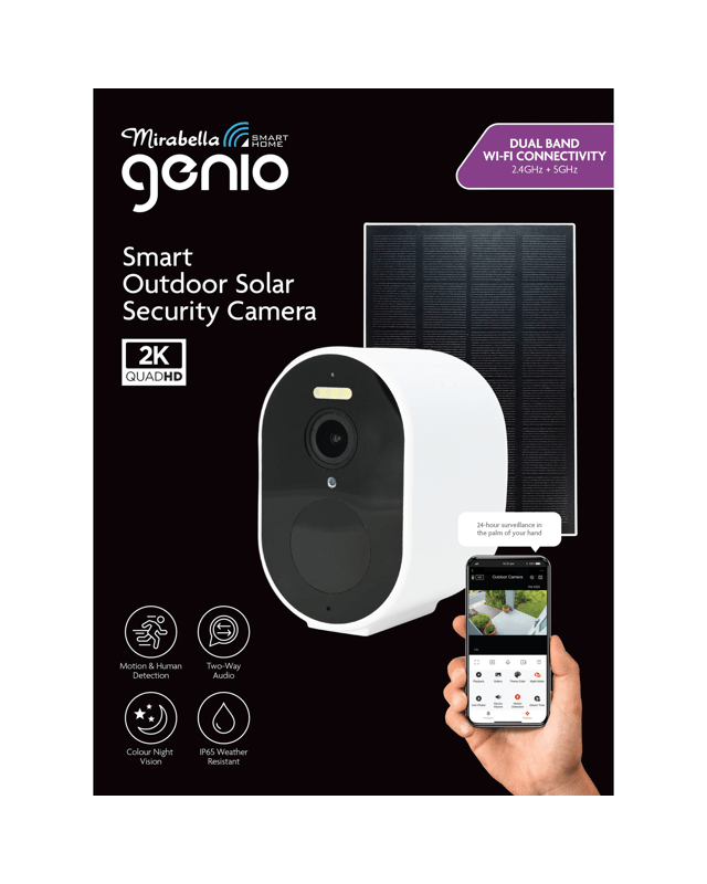 Mirabella Genio Smart Outdoor Solar Security Ca
