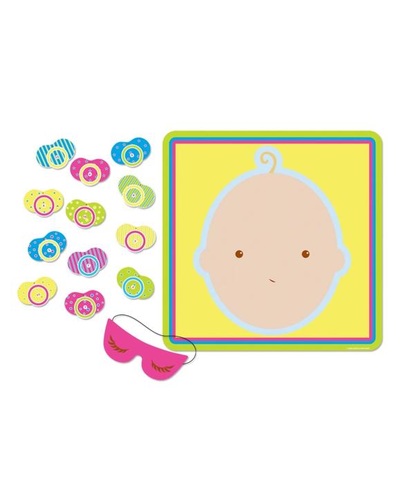 Beistle Baby Shower Pin the Dummy Pacifier Game