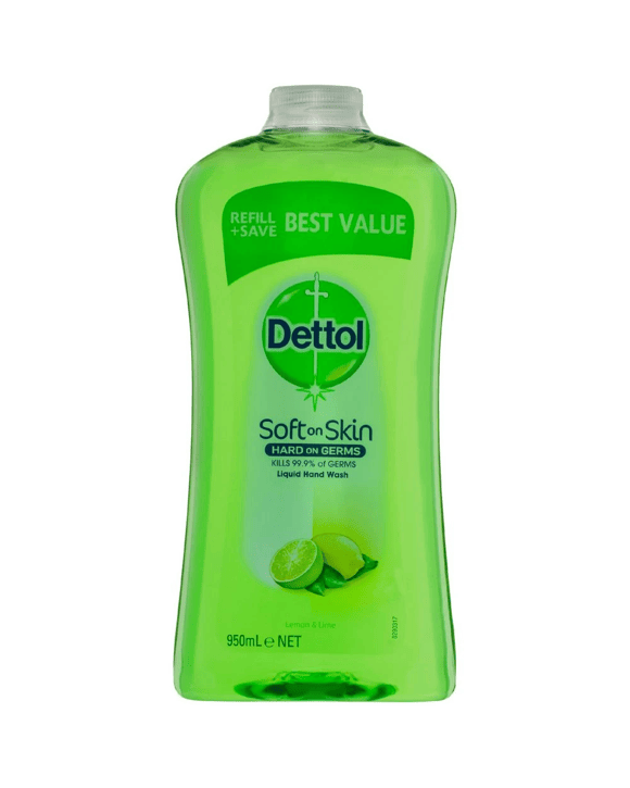 Dettol Antibacterial Liquid Hand Wash Refill Lemon Lime 950mL
