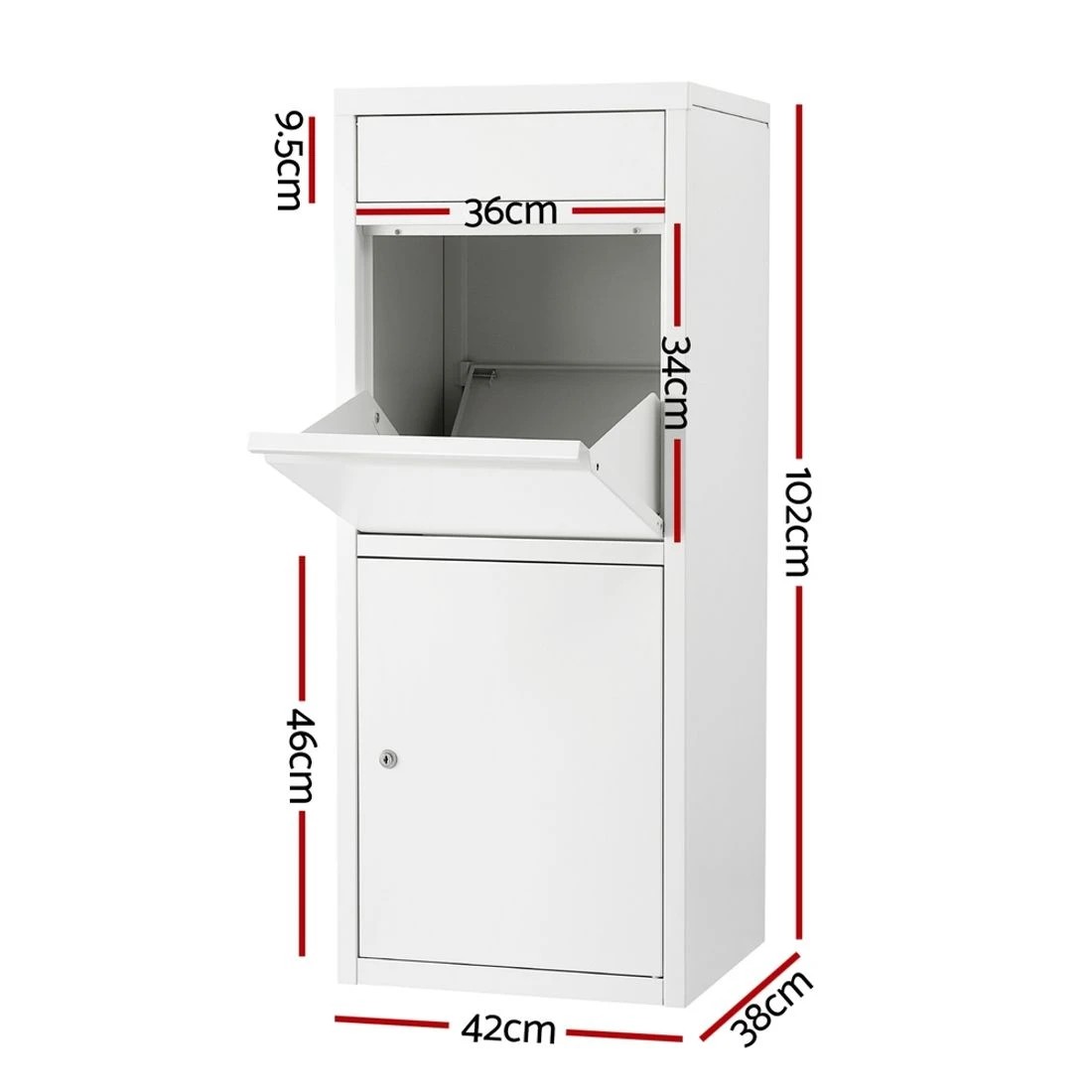 2 Gardeon Parcel Letterbox Drop Box Package - White, 2 of 8