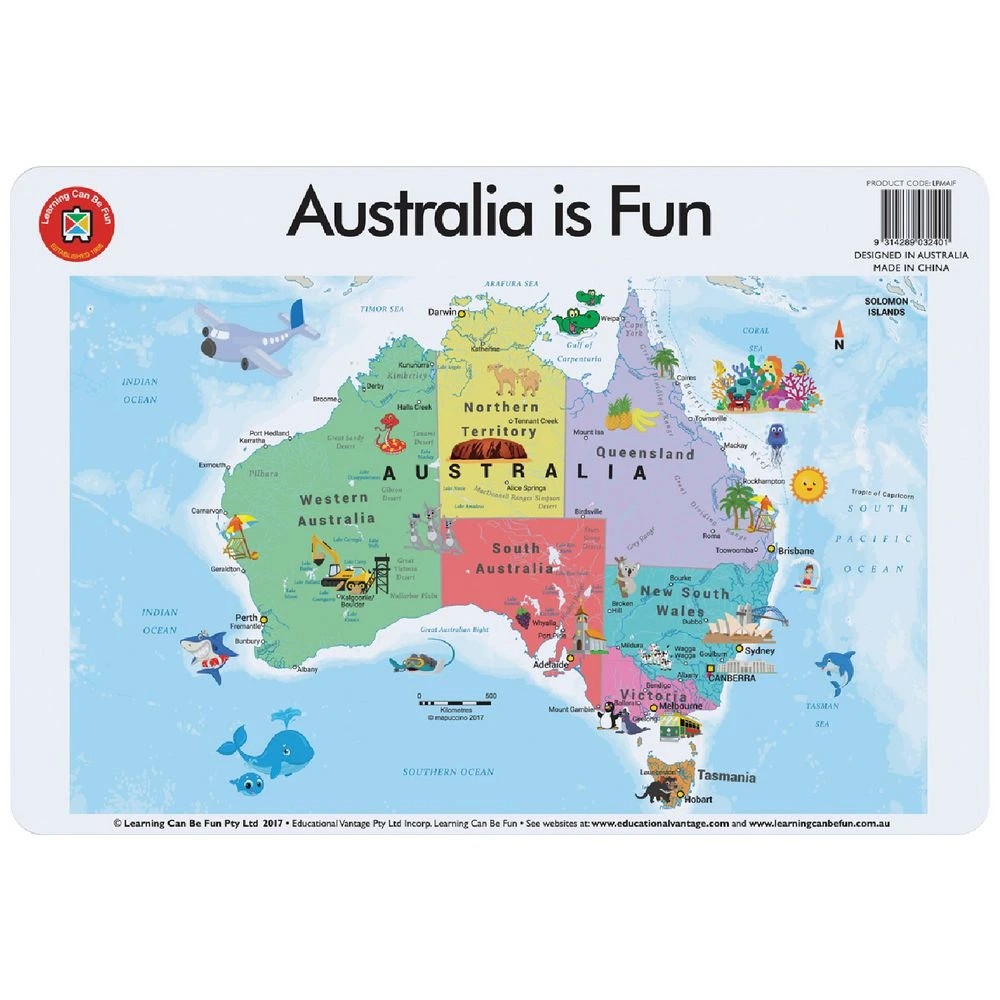 1 Learning Can Be Fun Australia Is Fun Placemat, 1 of 1