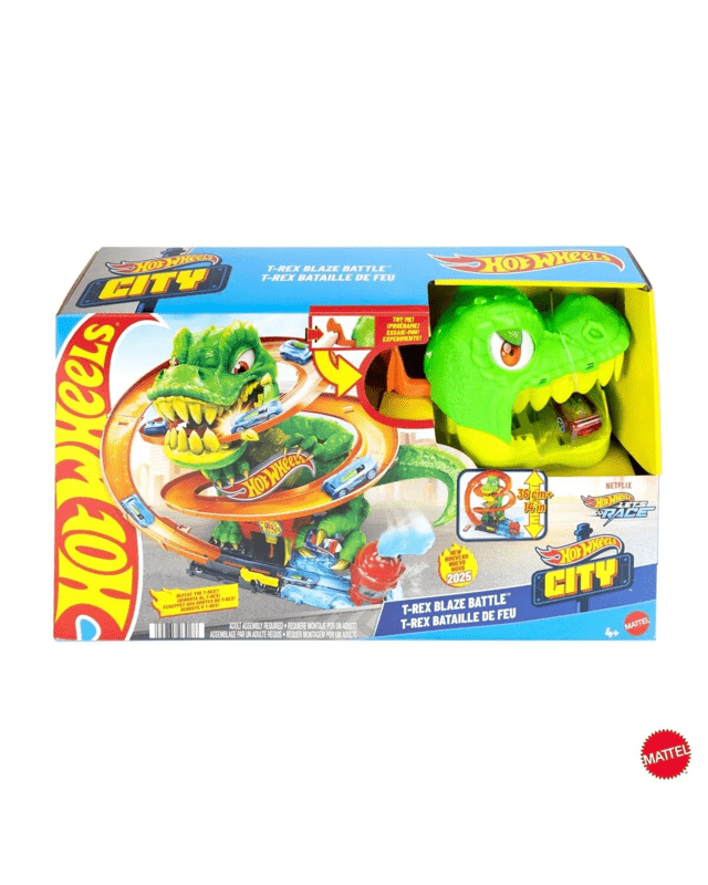 Hot Wheels City T-Rex Blaze Battle Pla
