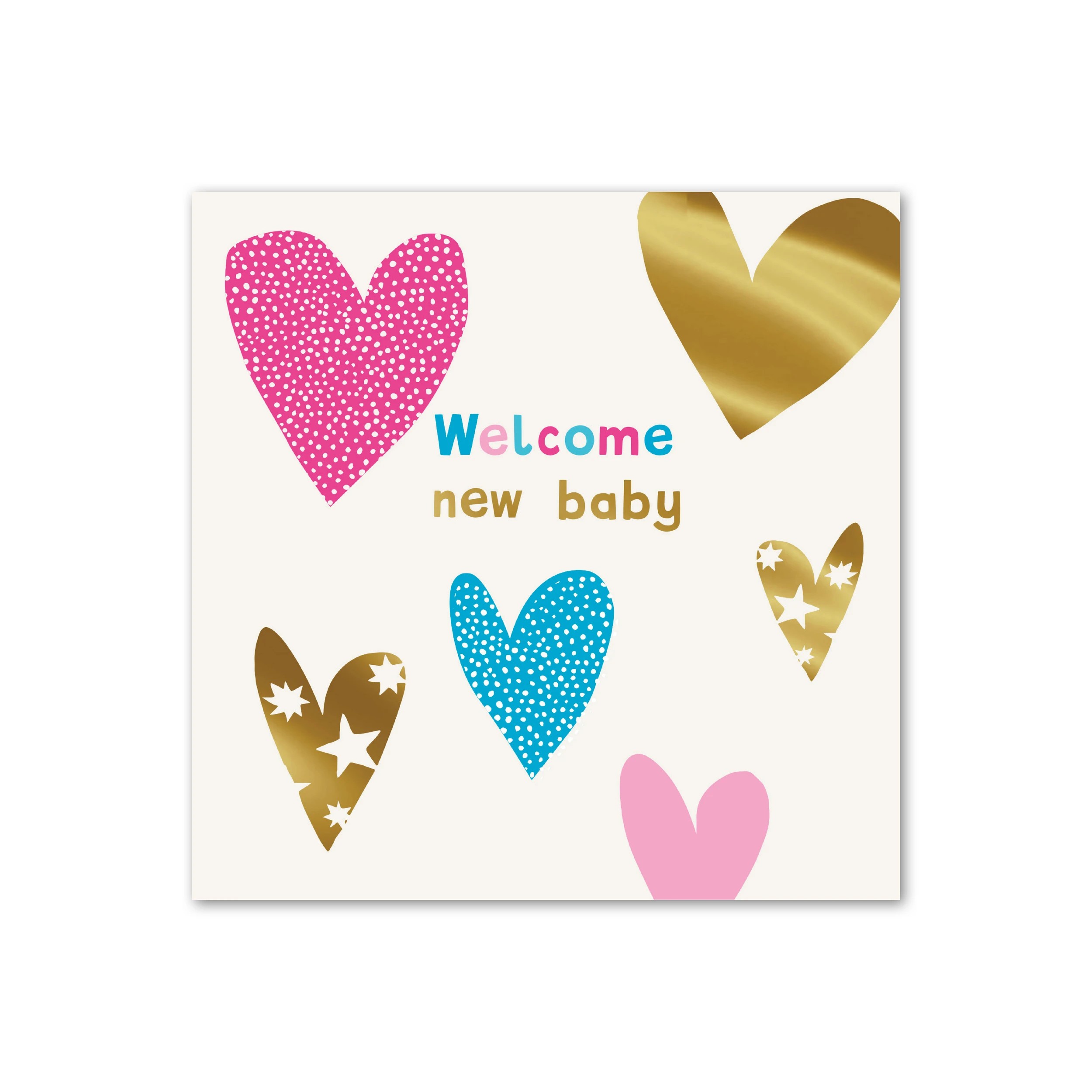 3 Hallmark New Baby Card - Pink and Blue Hearts, 3 of 3