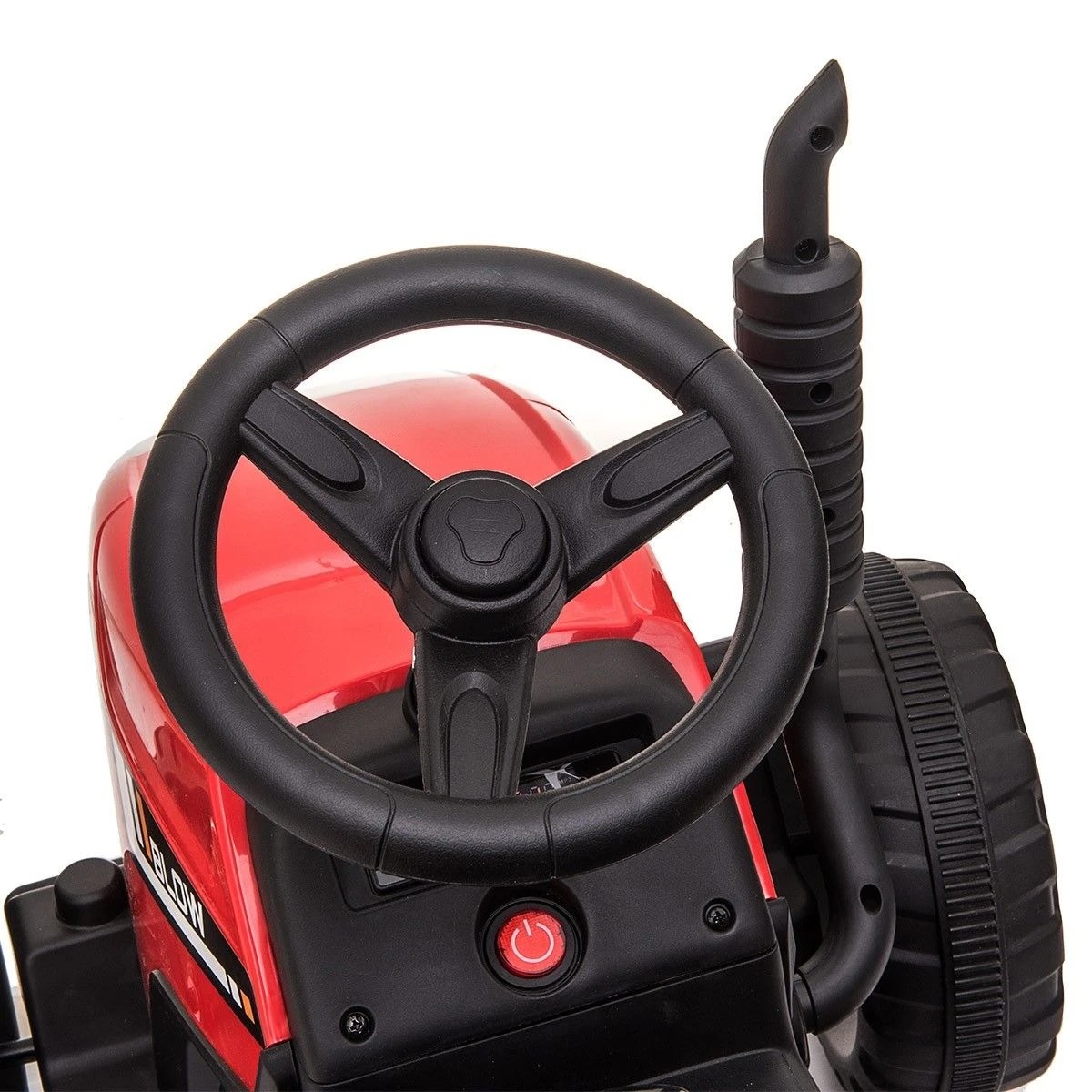 4 AUSWAY 12V Electric Kids Ride On Tractor and Trailer Farm Toy Tractor Set, 4 of 8