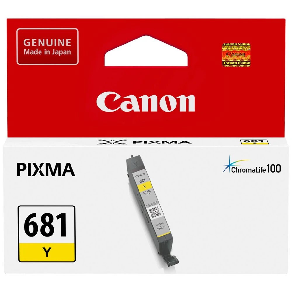 1 Canon CLI 681 Ink Cartridge Yellow, 1 of 4
