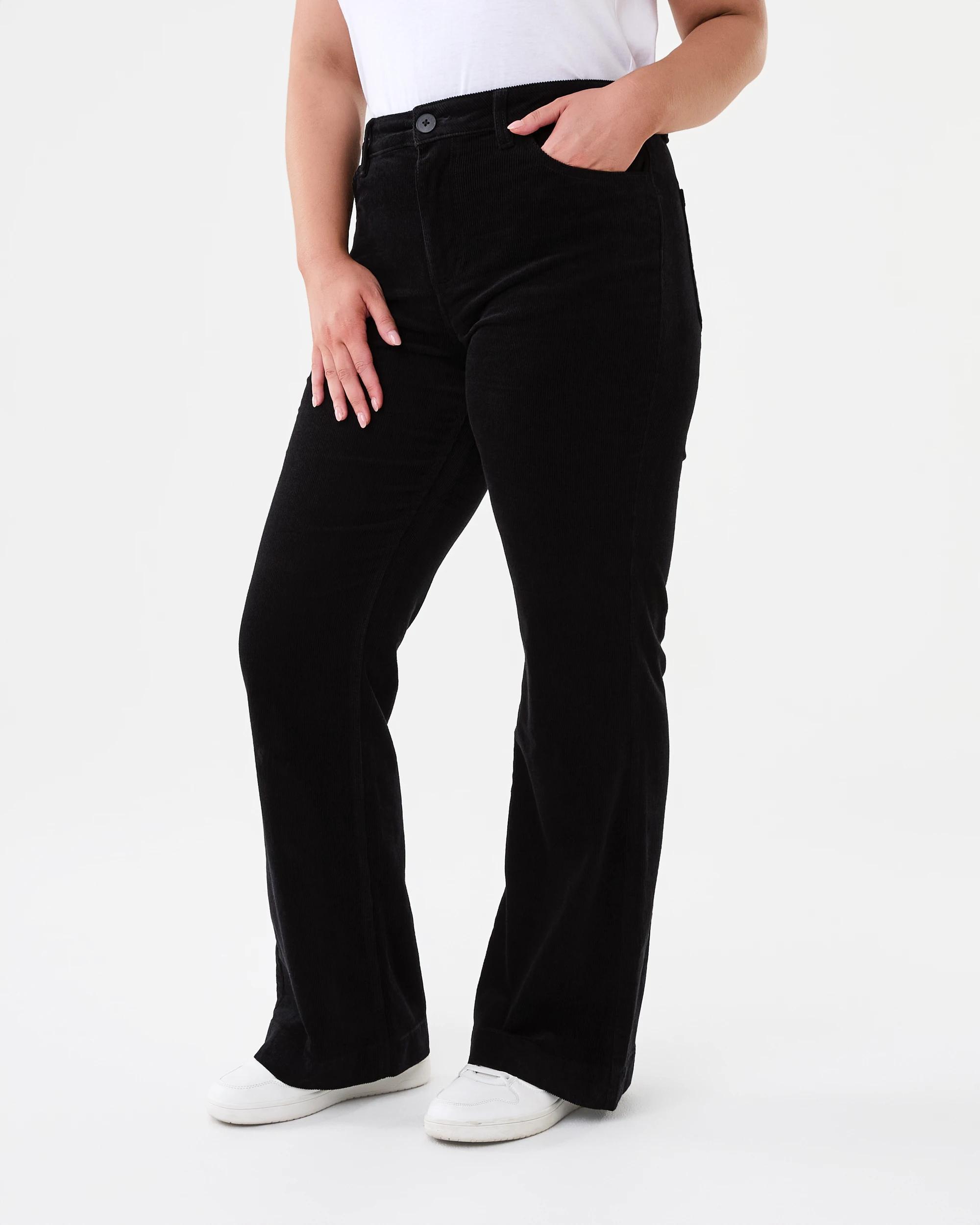 2 Corduroy Bootleg Pants Black, 2 of 7