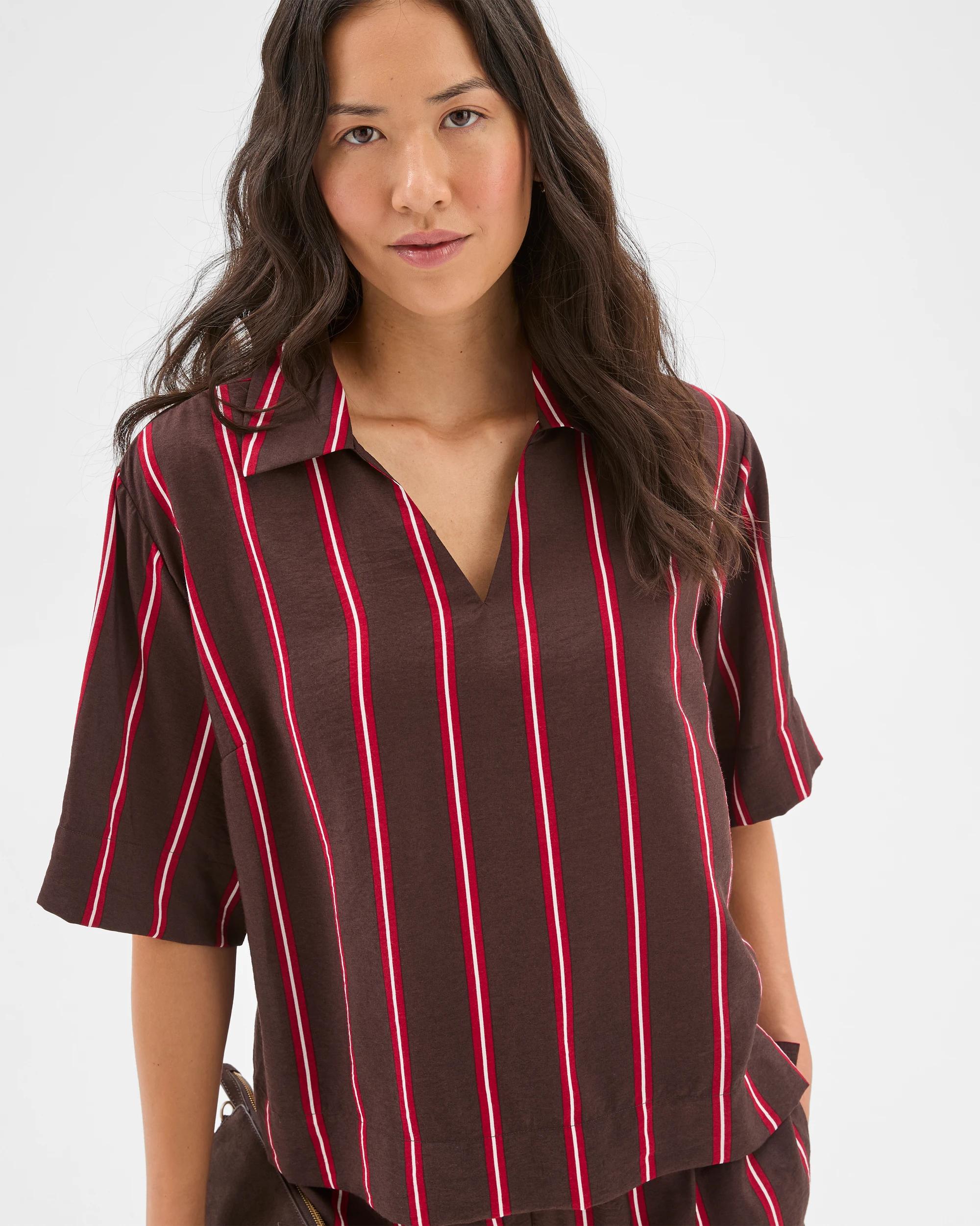 3 Target Popover Stripe Shirt SCARF PRINT, 3 of 5