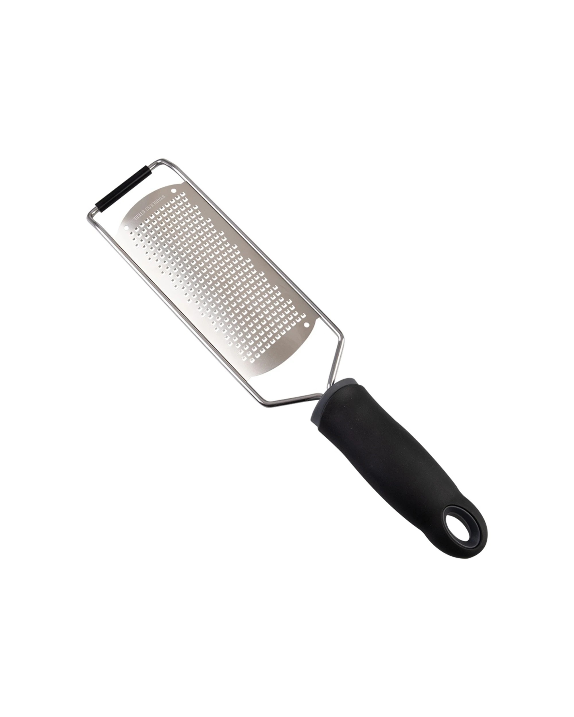 2 Appetito Stainless Steel Micro Grater With Soft Grip Handle Fine - Black, 2 of 6