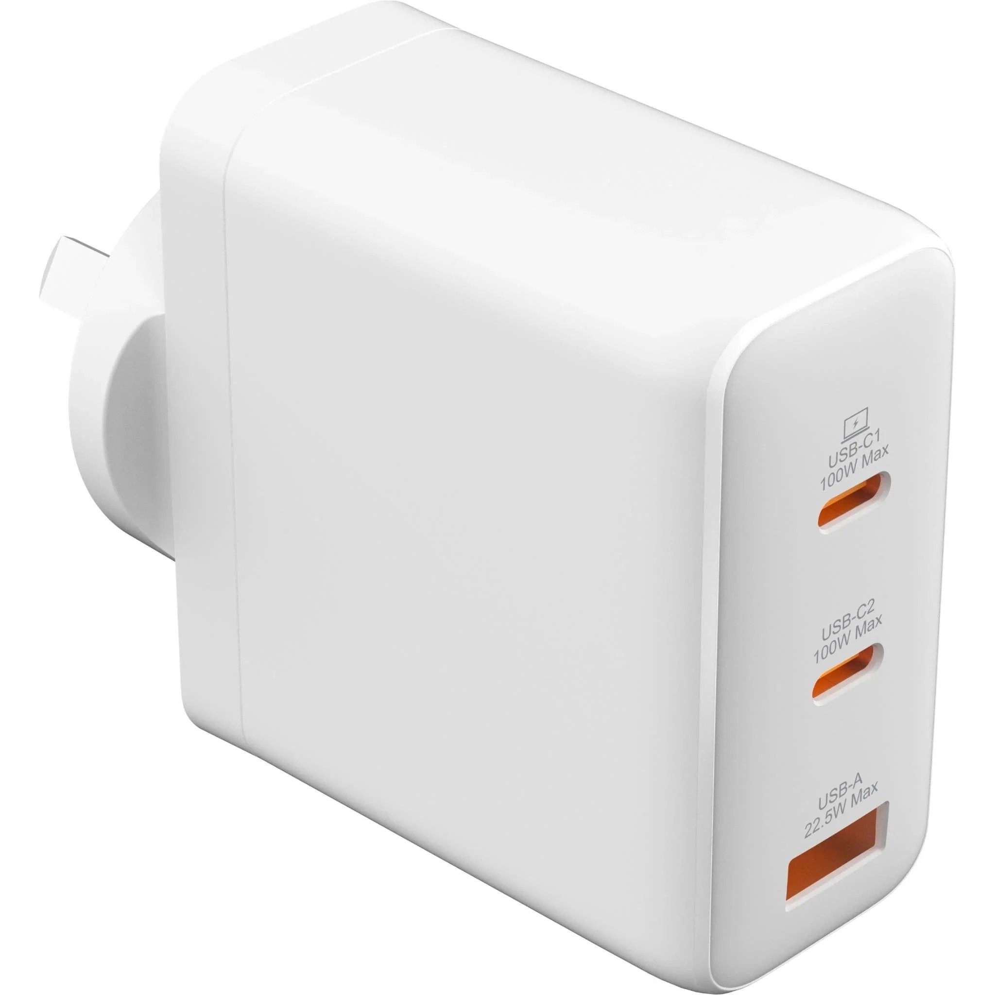 1 Monster 120W GaN USB-C/A Port Wall Charger - White, 1 of 5