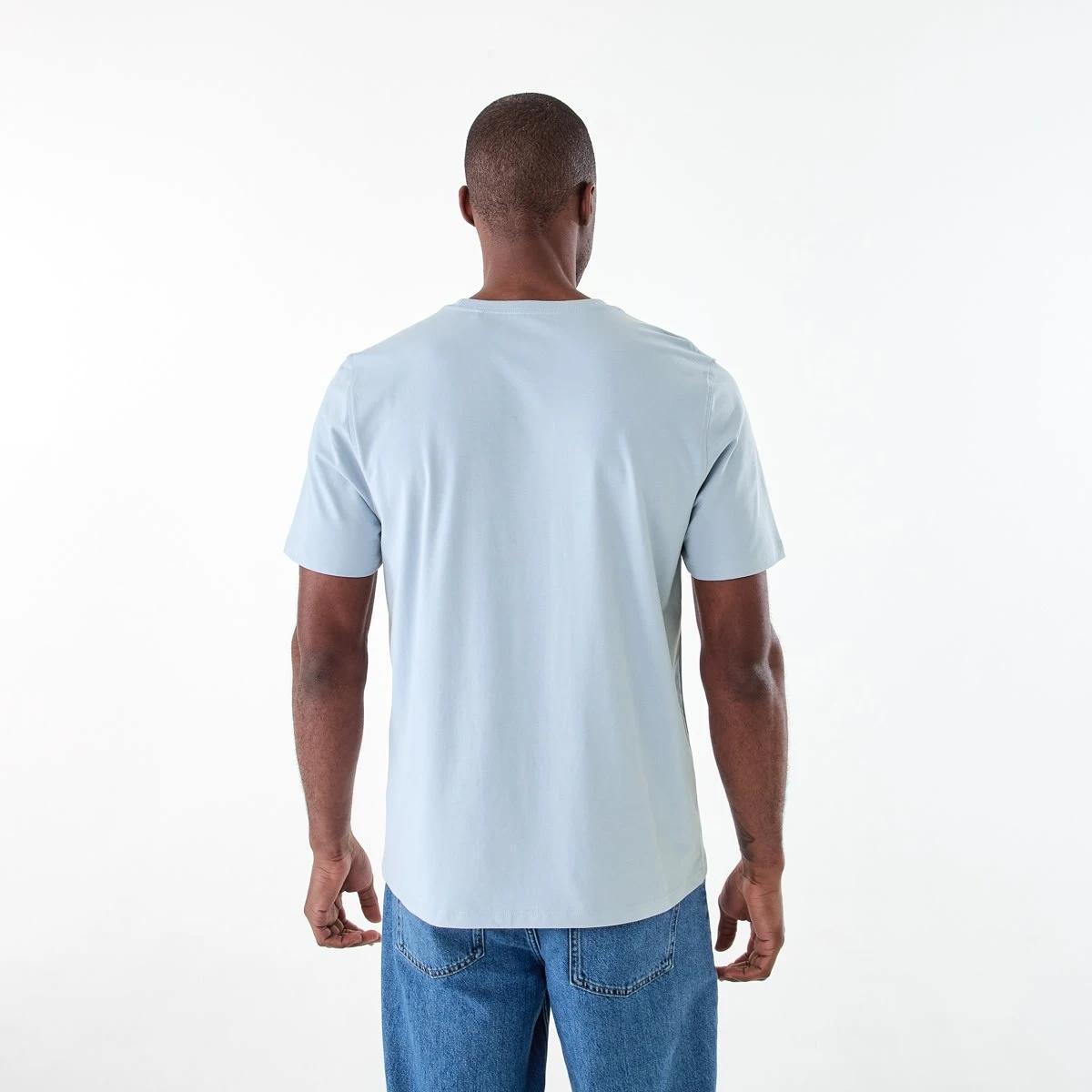 3 Short Sleeve Cotton Elastane Top FOG BLUE, 3 of 6