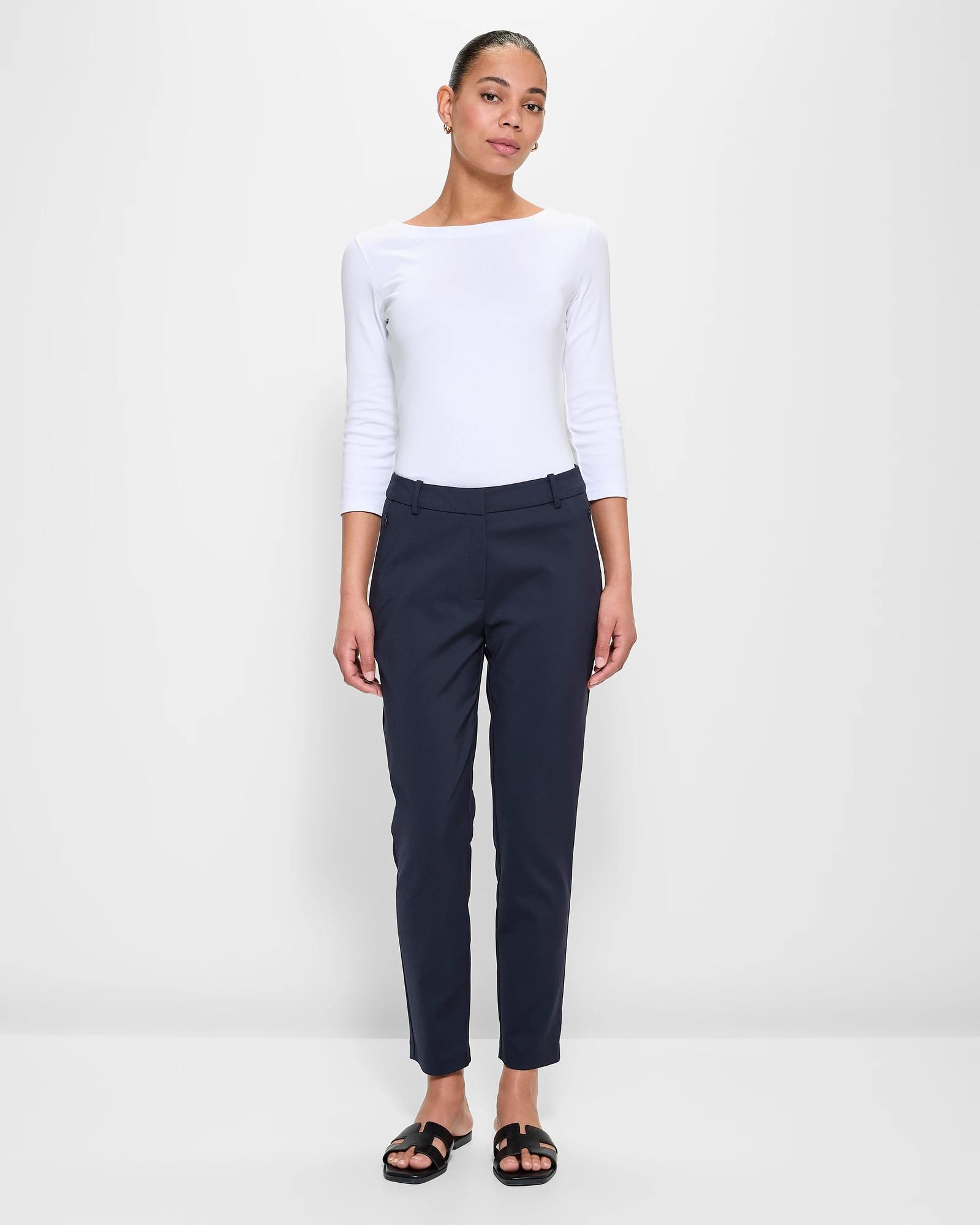 1 Preview Mia Zip Pocket Ankle Slim Pants FRENCH NAVY BLUE, 1 of 5