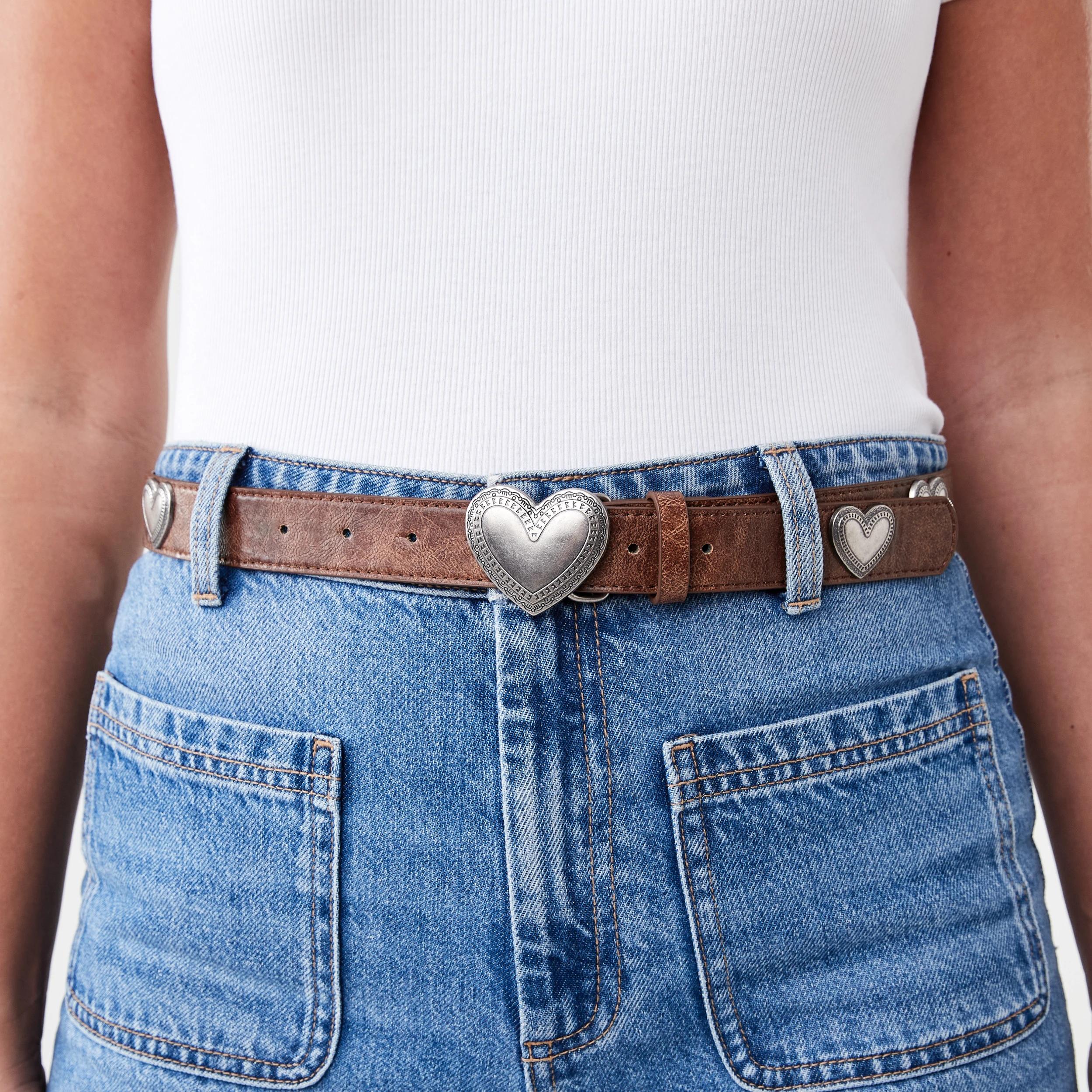 3 Heart Buckle Belt Rich Tan, 3 of 4