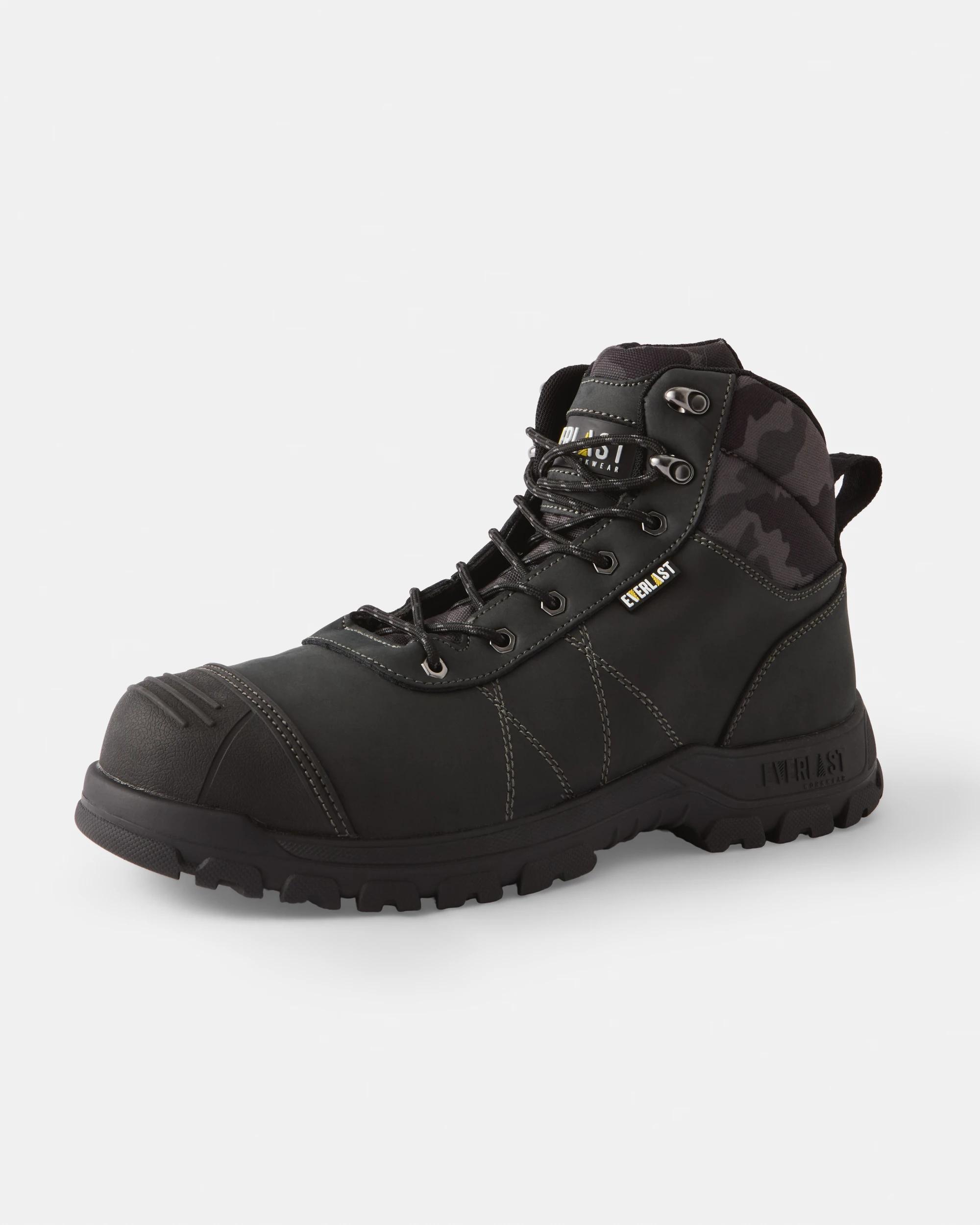 4 Everlast Mens Workwear Workboots BLACK CAMO, 4 of 6
