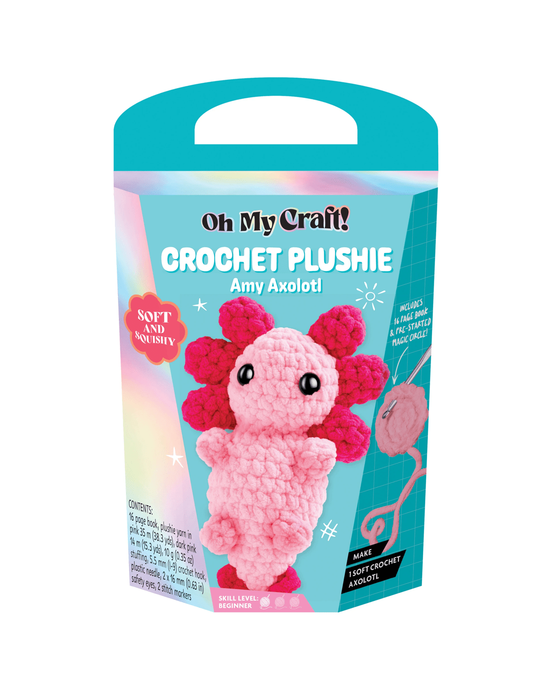 1 Oh My Craft! Midi Crochet Plushie Amy Axolotl, 1 of 5