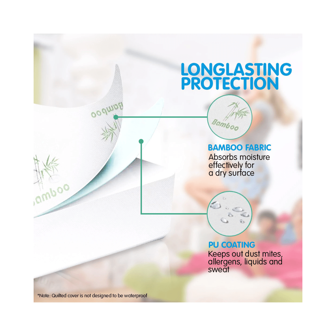 5 Laura Hill Bamboo Mattress Protector- King, 5 of 8