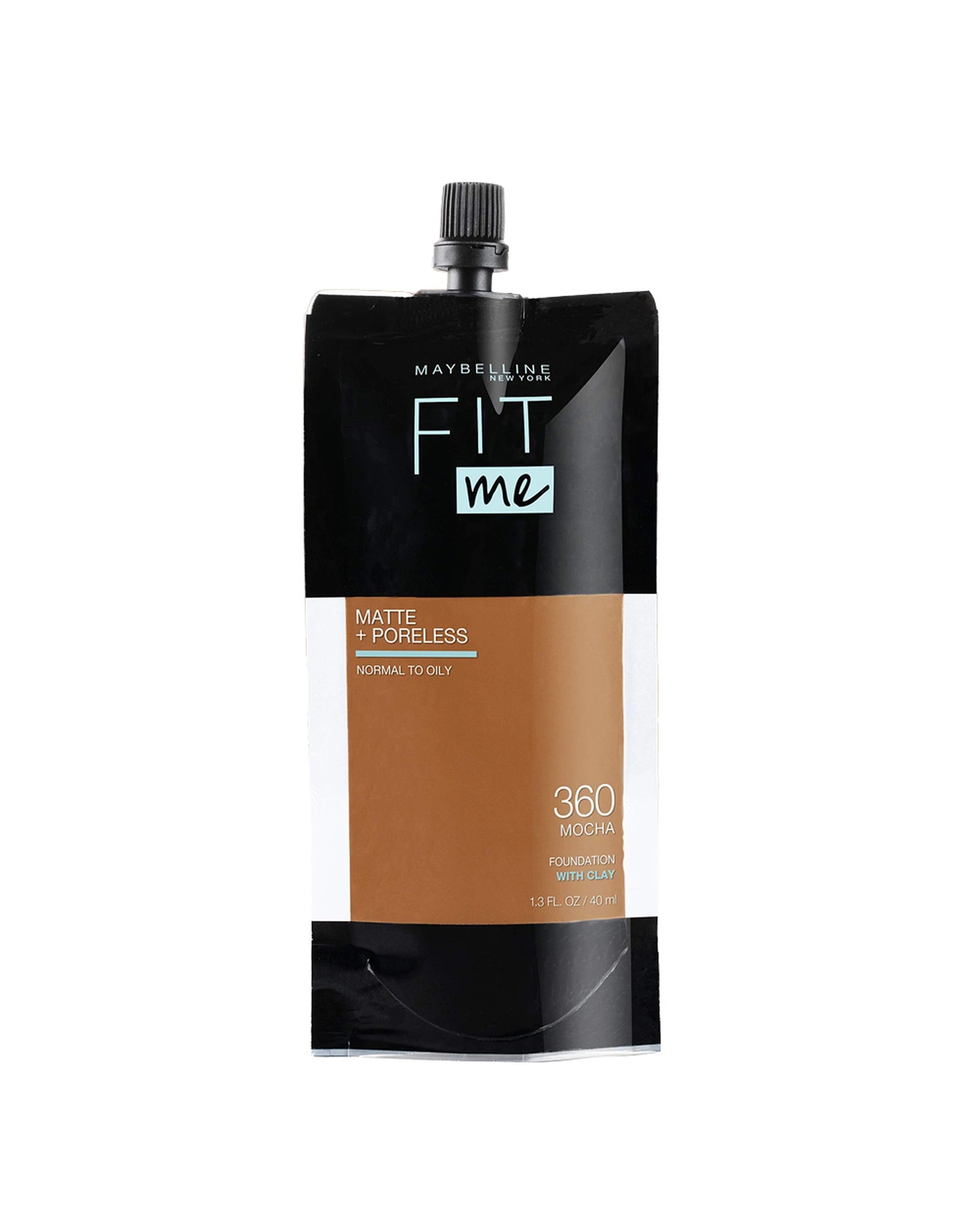 1 Maybelline Fit Me! Matte + Poreless Foundation 40ml Pouch 360 Mocha, 1 of 1