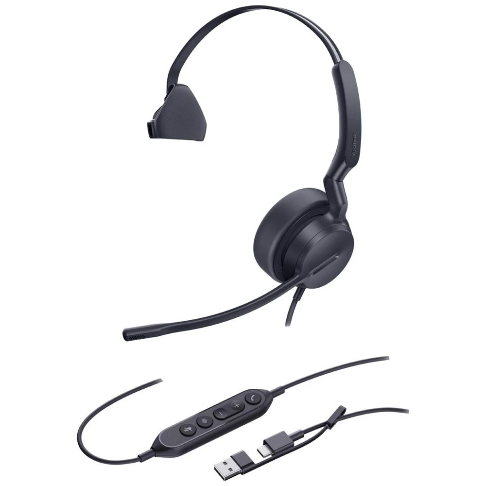 1 Yealink UH42 Mono Wired Headset Black, 1 of 3