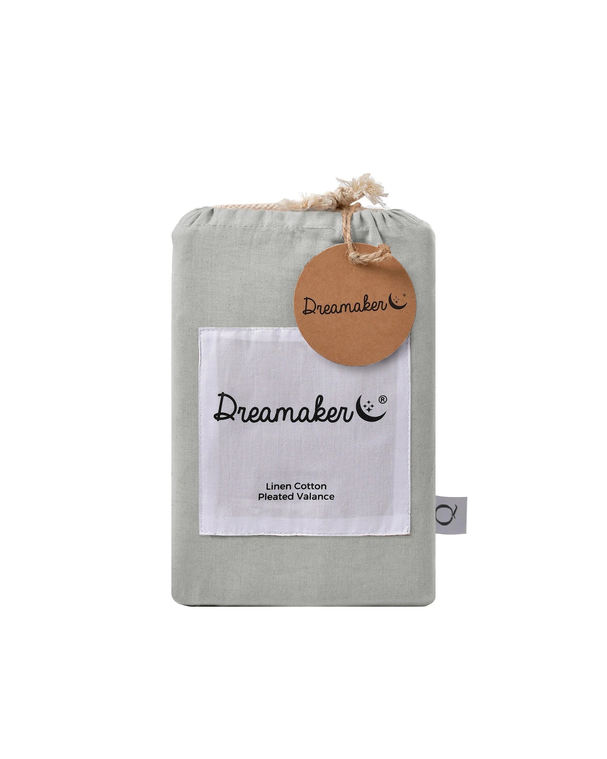 7 Dreamaker Linen Cotton Valance - Single Bed - Dove Grey, 7 of 7