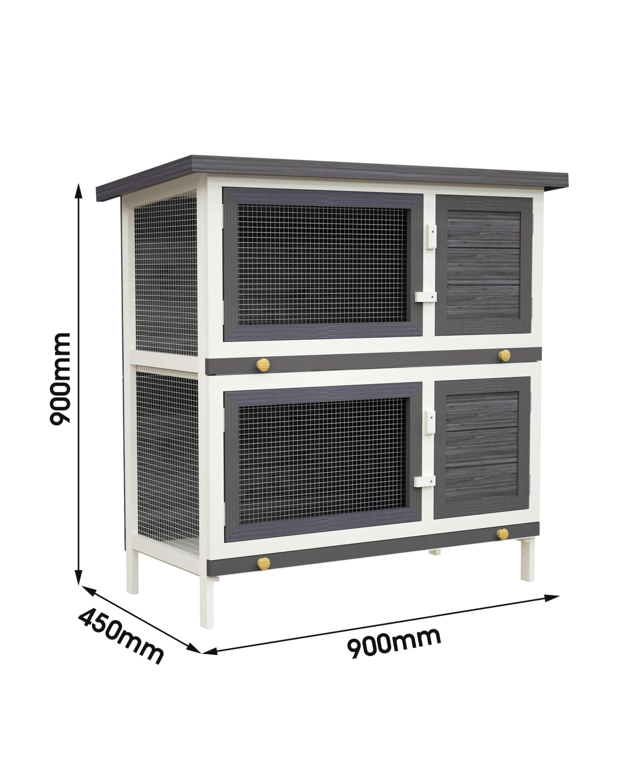 8 Advwin Wooden Rabbit Hutch Chicken Coop, 8 of 8
