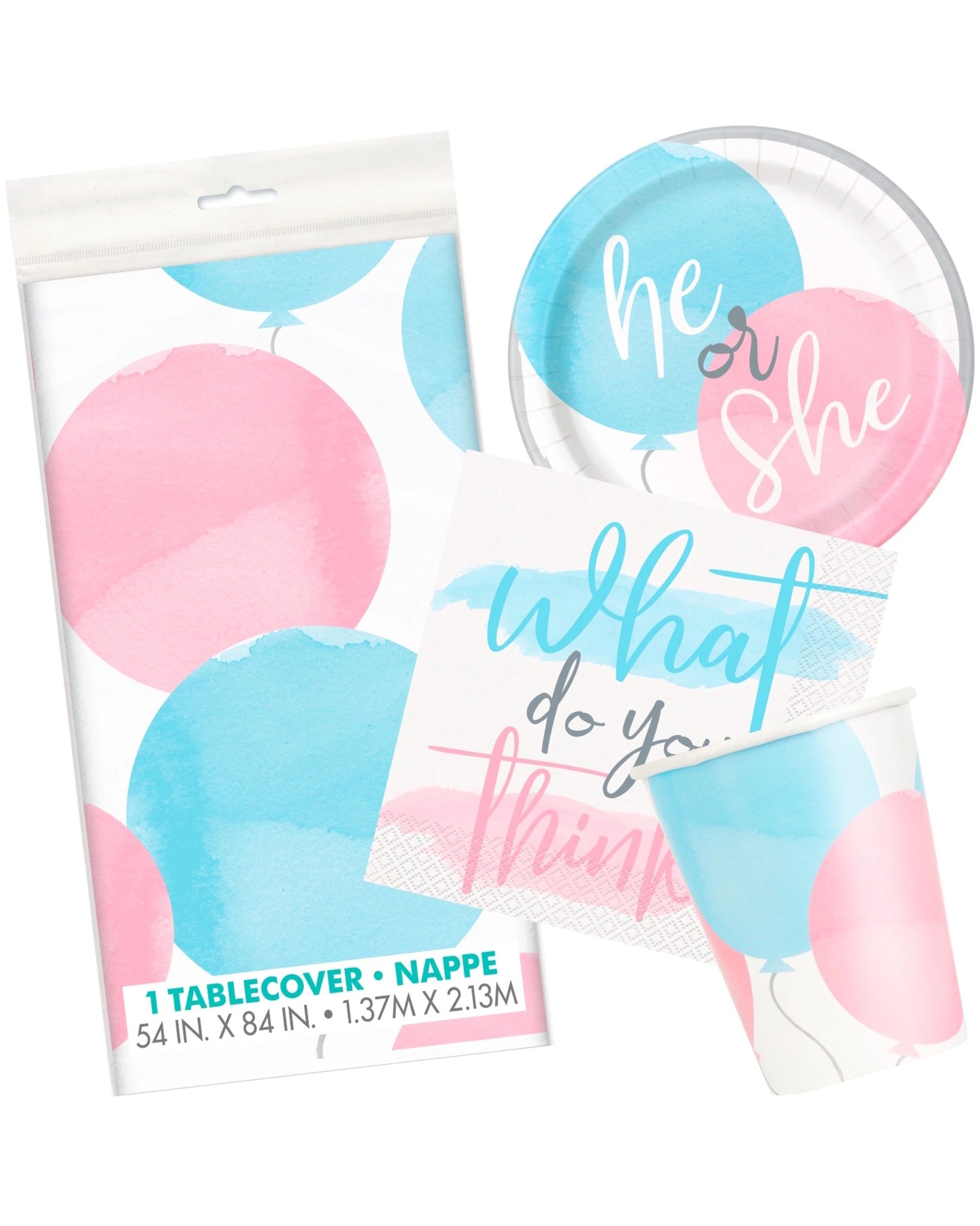 1 Unique Gender Reveal Party Starter Set For 8 Guests, 1 of 1