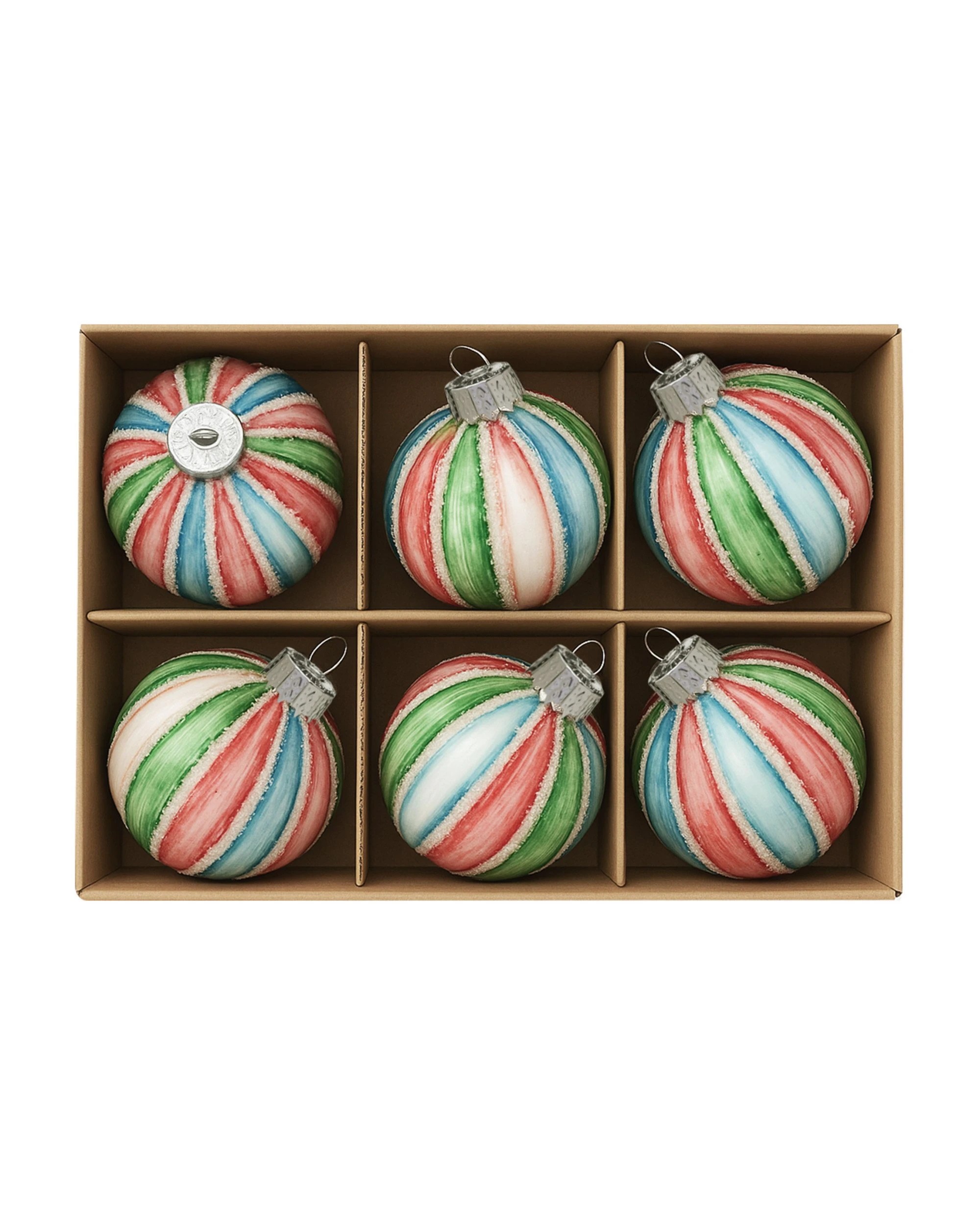 3 Christabelle Multi-Colour Glass Baubles 6Pcs Balls Christmas Tree Decoration Ornament, 3 of 5