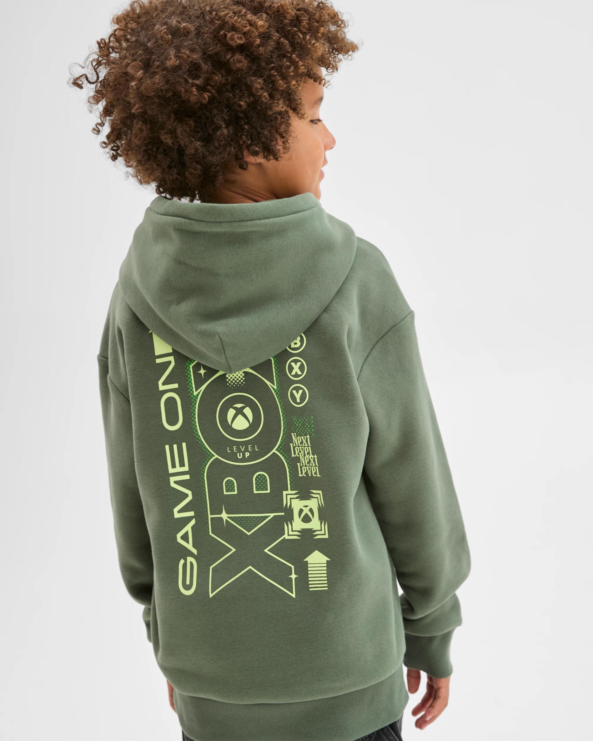 4 X-Box  Xbox Australian Cotton Blend Popover Hooded Jumper GREEN, 4 of 7