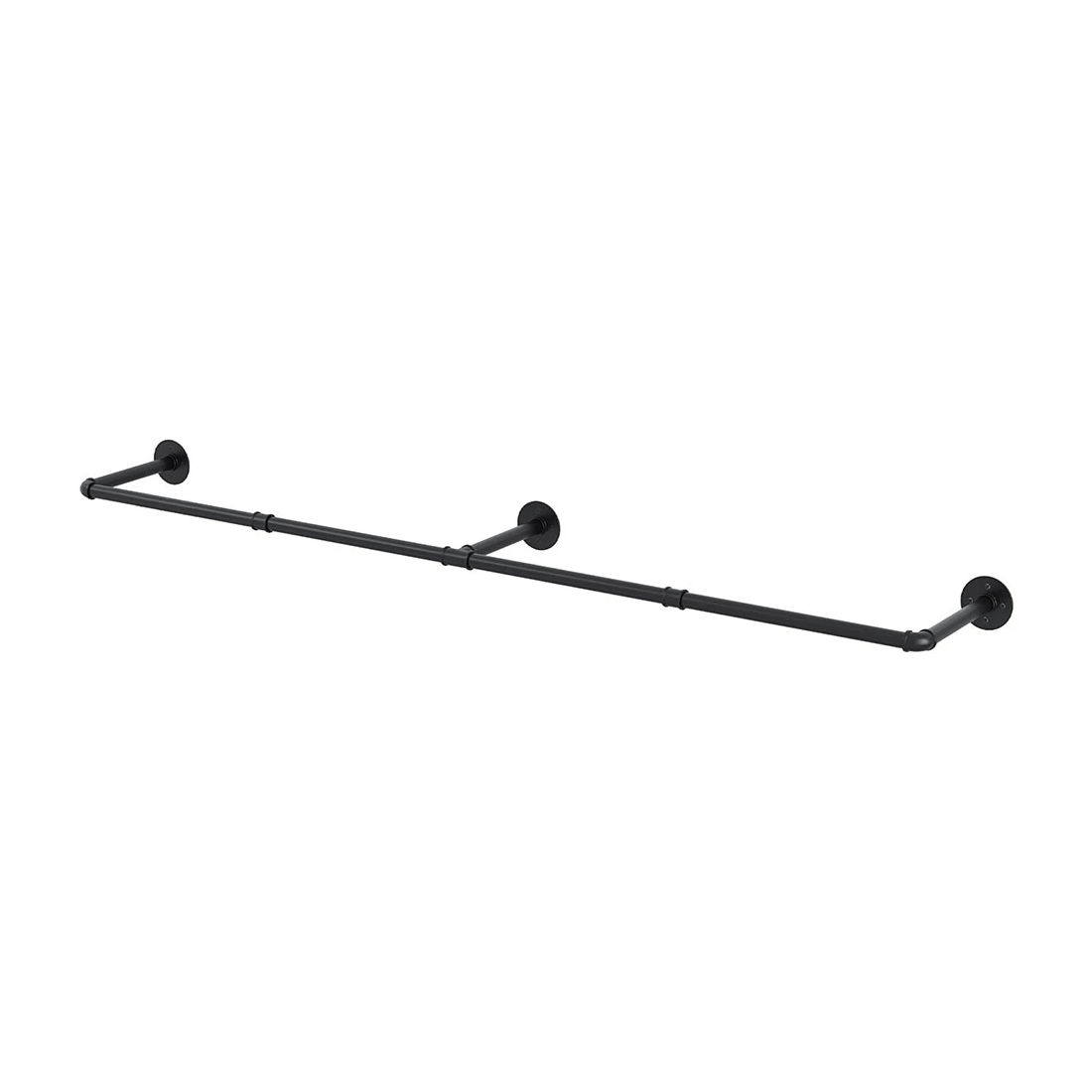 1 Artiss Clothes Rack Airer Floating Shelf Metal - Black, 1 of 6