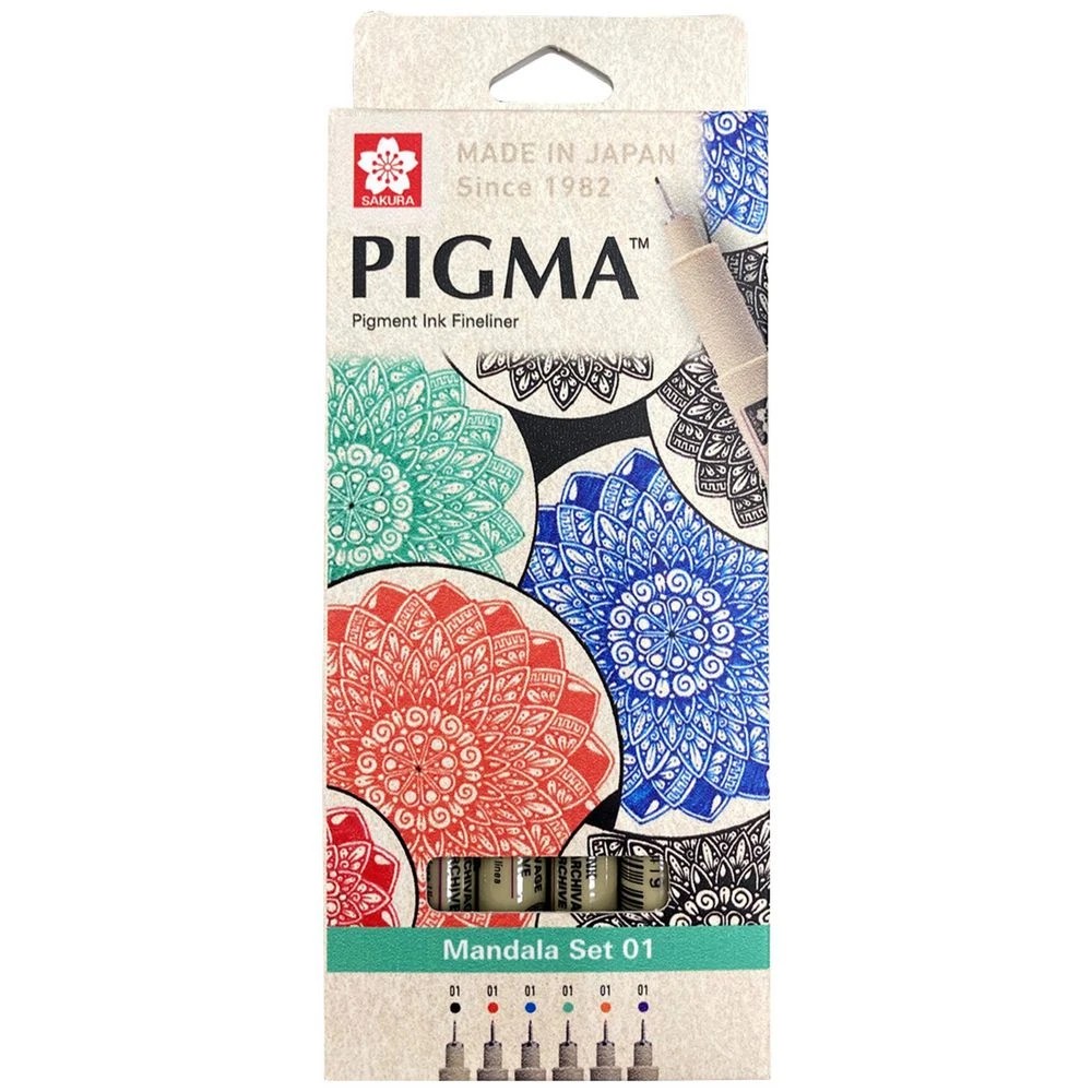 1 Sakura Pigma Micron Fineliners 0.25mm 6 Pack, 1 of 4