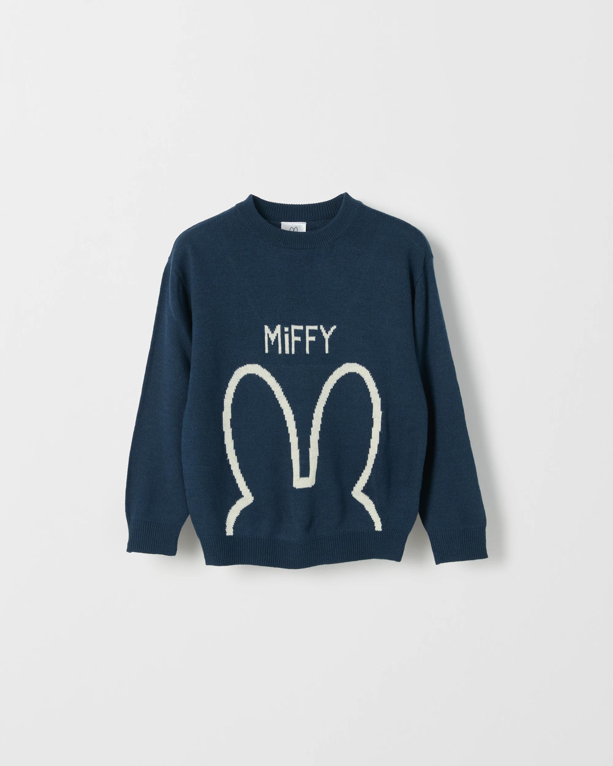 3 Miffy Long Sleeve Crew Neck Sweater NAVY, 3 of 8