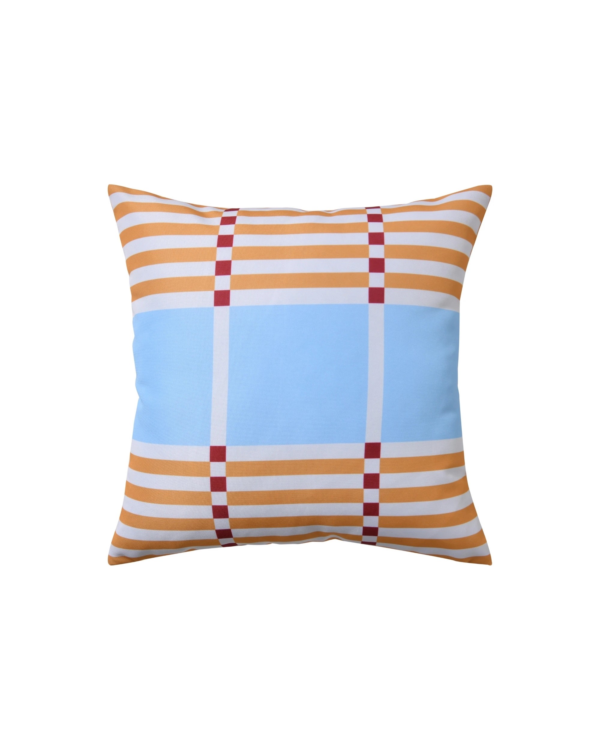 1 Vibes Riviera Printed Outdoor Cushion 50x50cm - Mustard, 1 of 8
