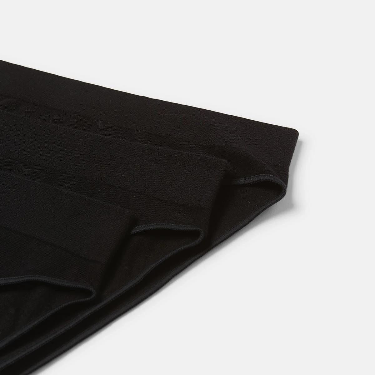 2 3 Pack Seamfree Cotton Bikini Briefs BLACK, 2 of 6