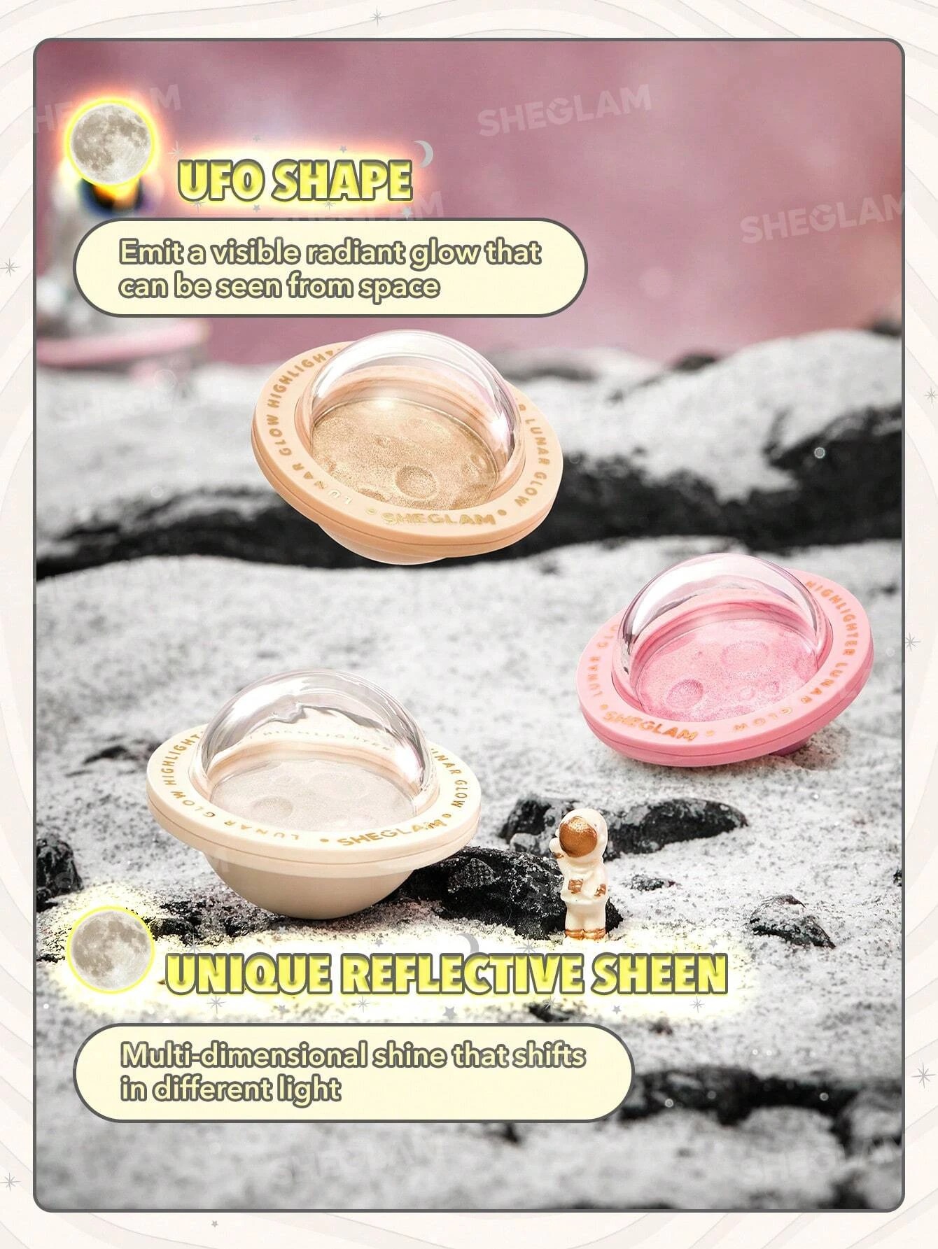 4 SHEGLAM Lunar Glow Highlighter - Heart Galaxy, 4 of 6