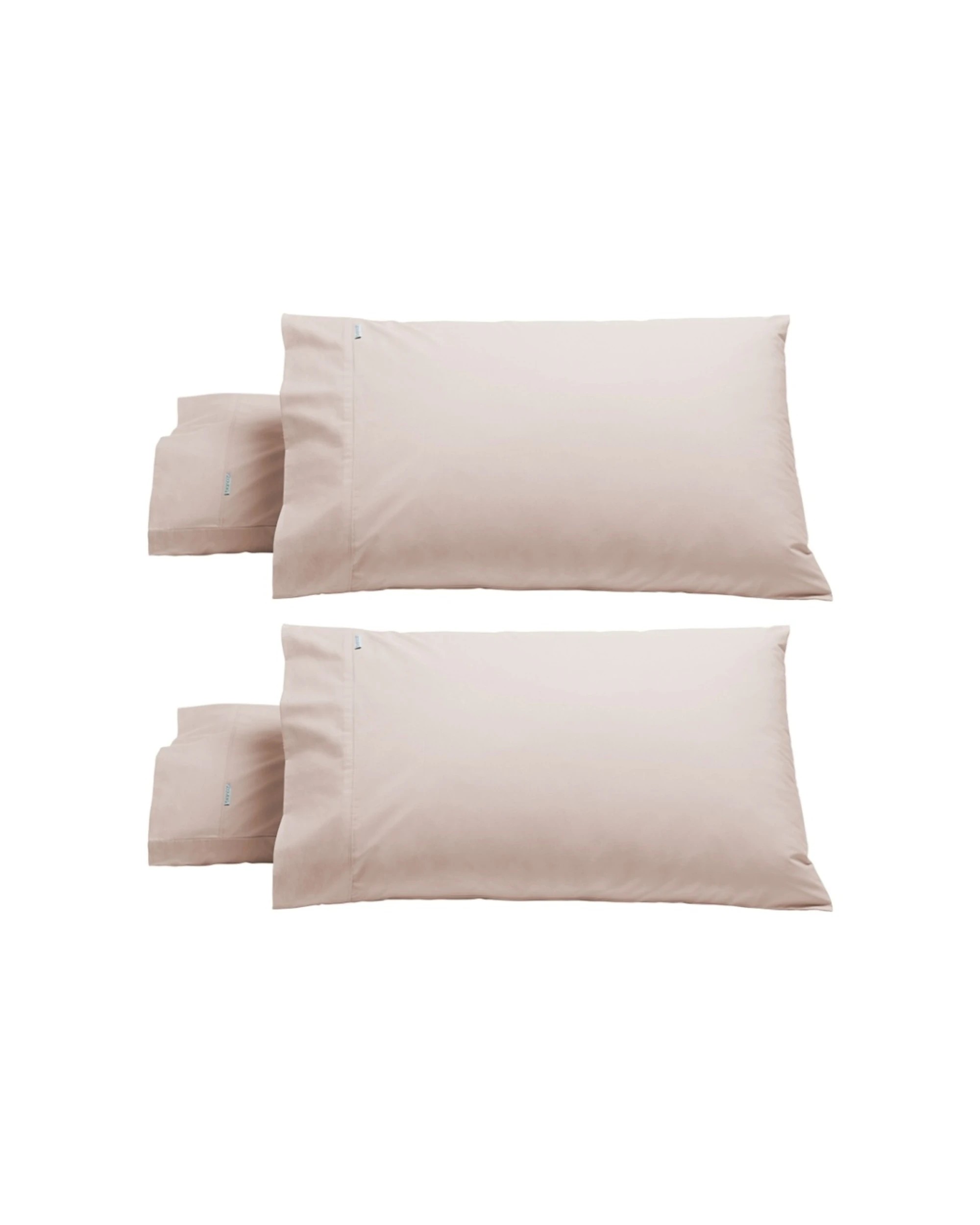 1 Bianca Heston 300TC Cotton Percale Standard Pillowcases 2PK 48x74cm - Pink, 1 of 1
