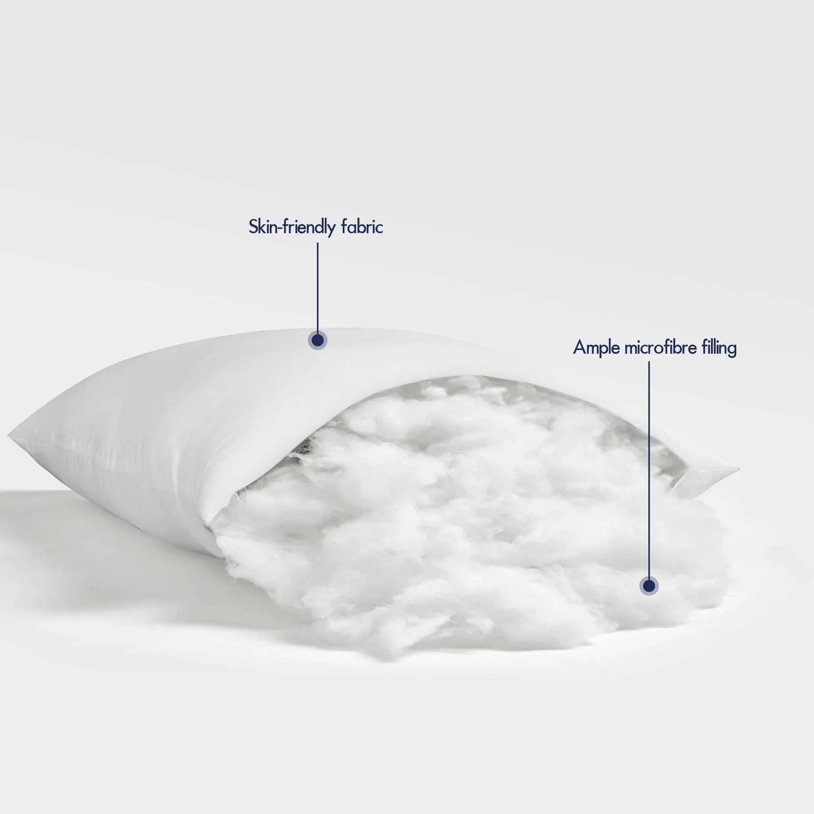 4 Starry Eucalypt 2x Microfibre Pillows Hotel Quality Twin Pack Soft Bed - White, 4 of 6