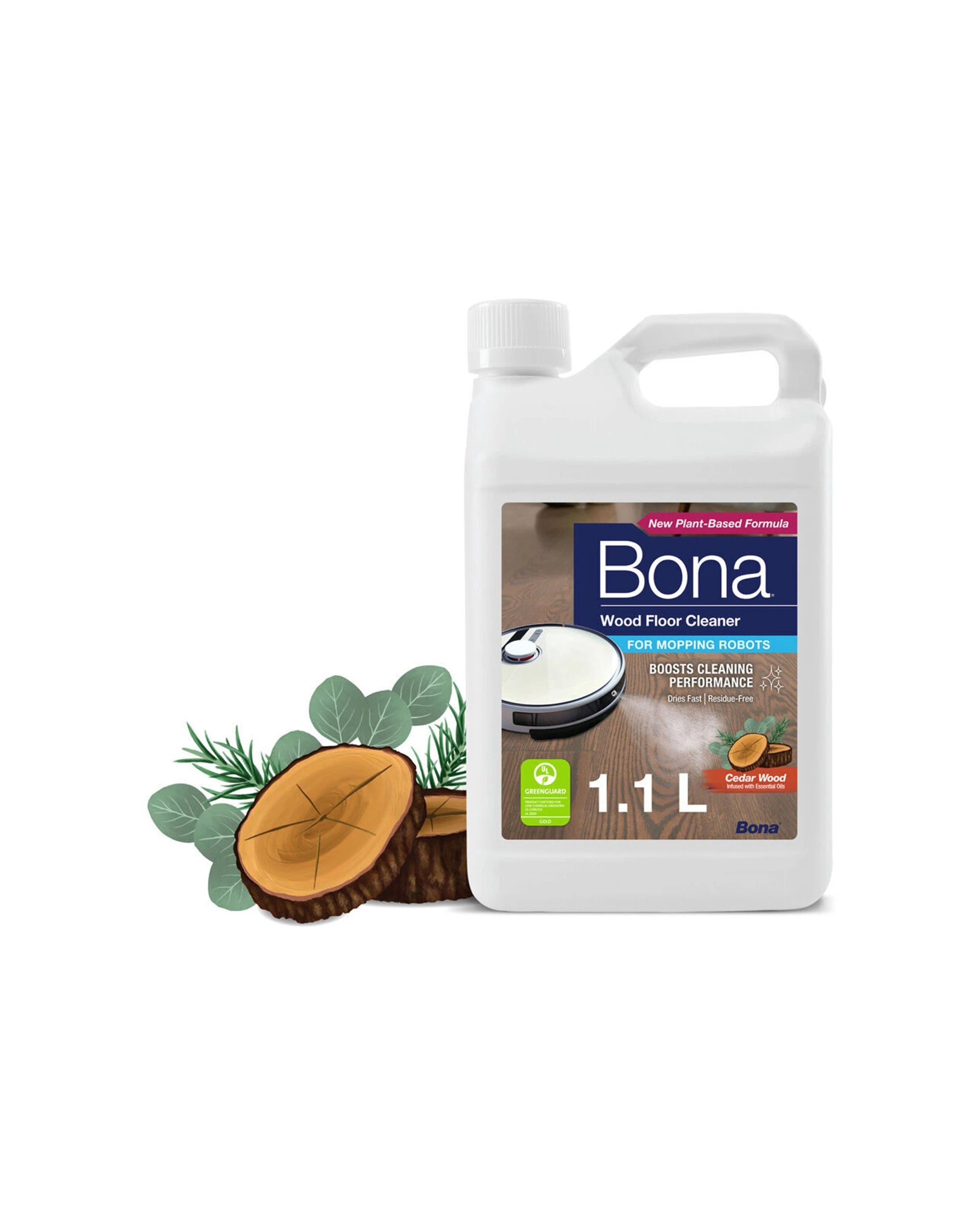 2 Bona Wood and Hard Surface Floor Cleaner Concentrate 1.1L For Mopping Robots - Multi, 2 of 3