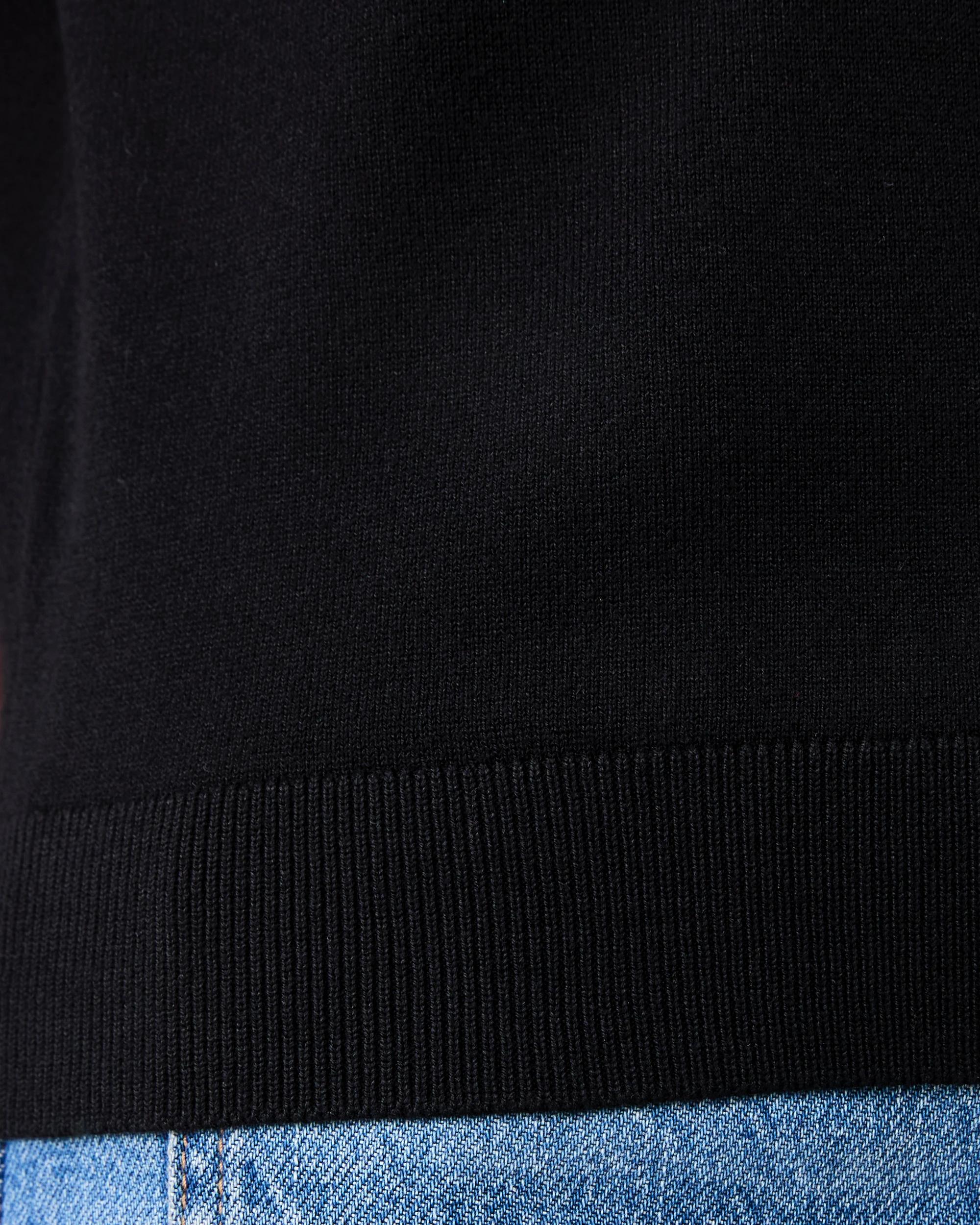 6 Short Sleeve Button Through Top Black, 6 of 6