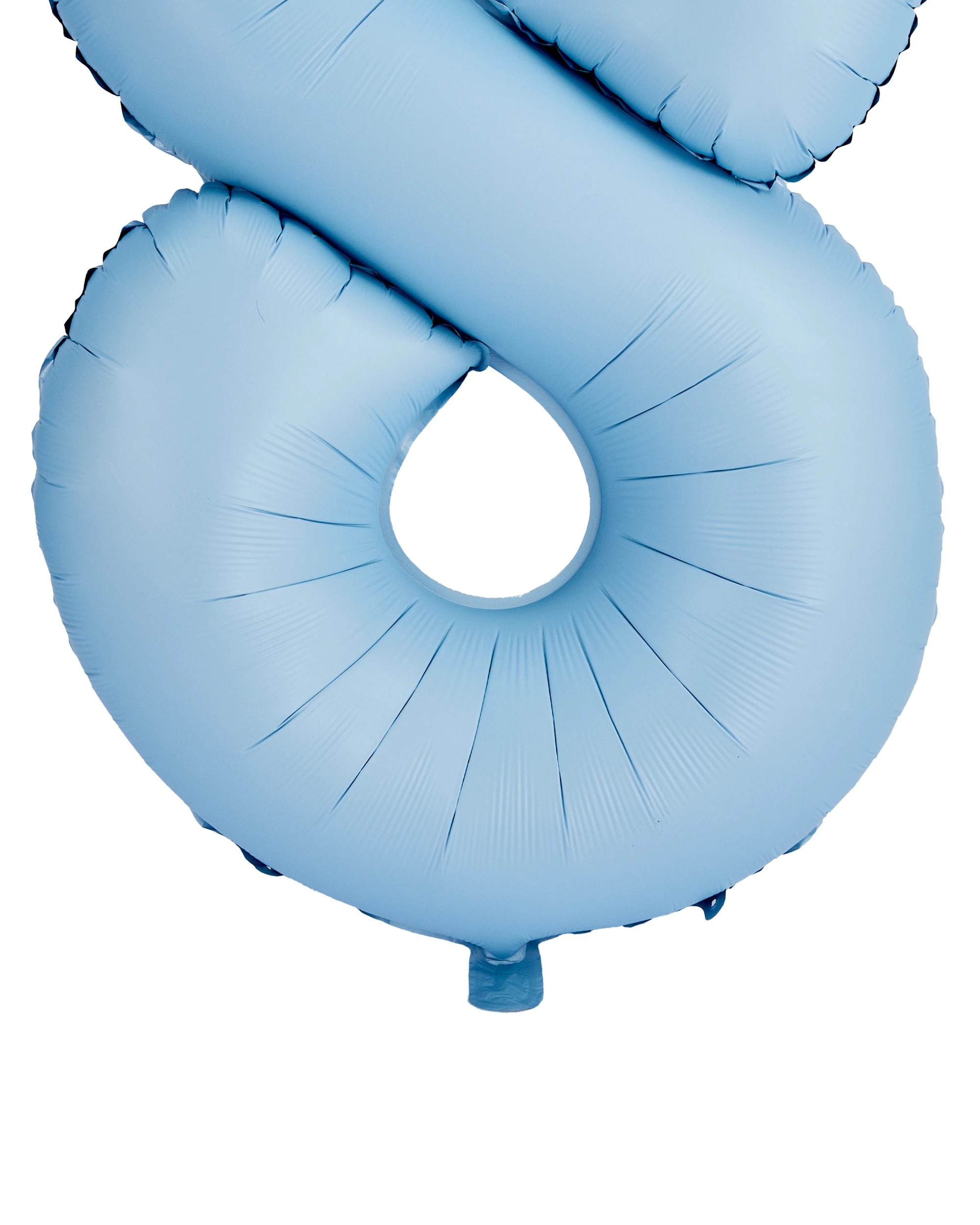 3 Giant Matte Blue Number 8 Foil Balloon, 3 of 5