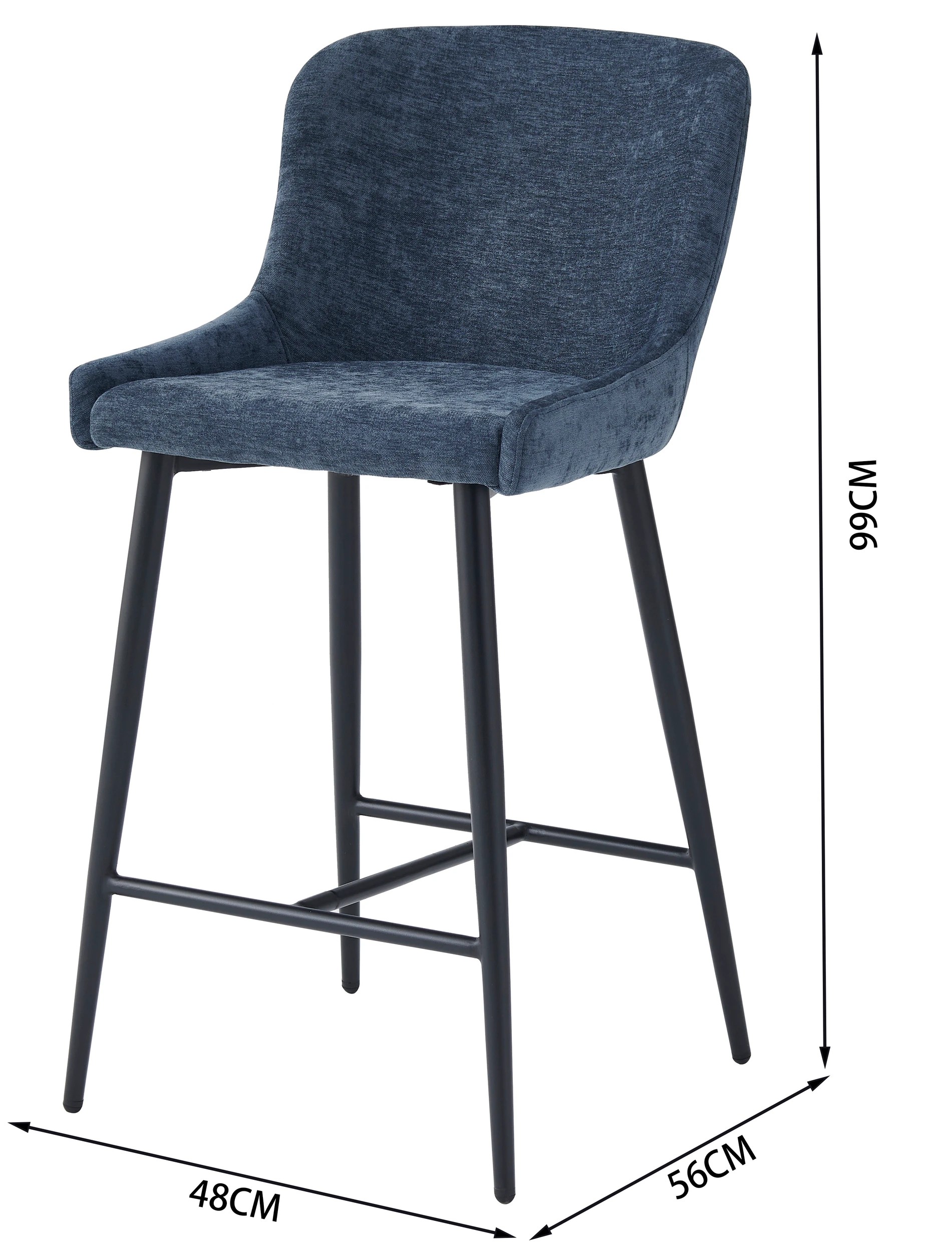 8 William Bar Stool - Navy, 8 of 8