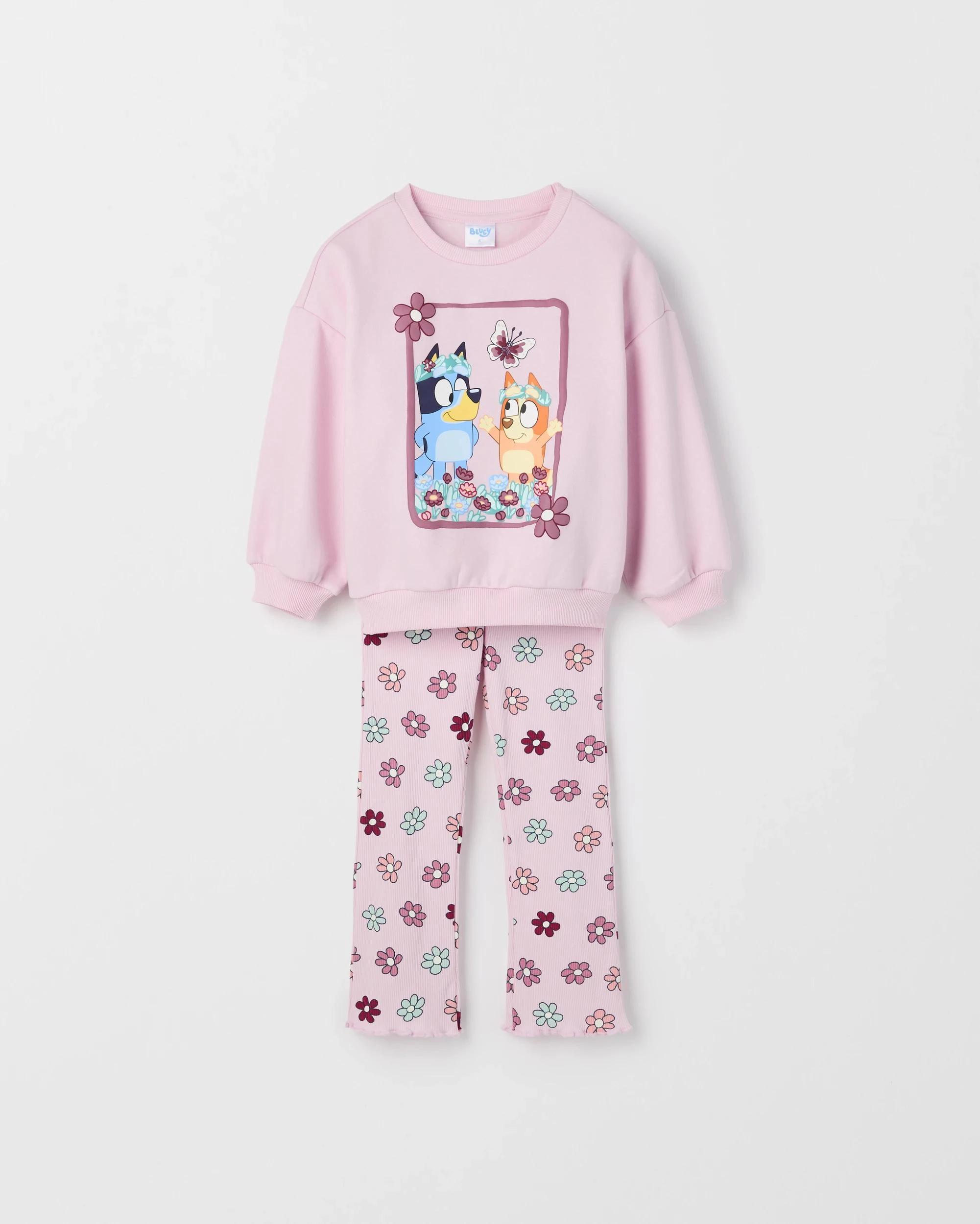 5 Bluey Australian Cotton Blend Fleece Top & Flare Pants Set BLUEY, 5 of 7