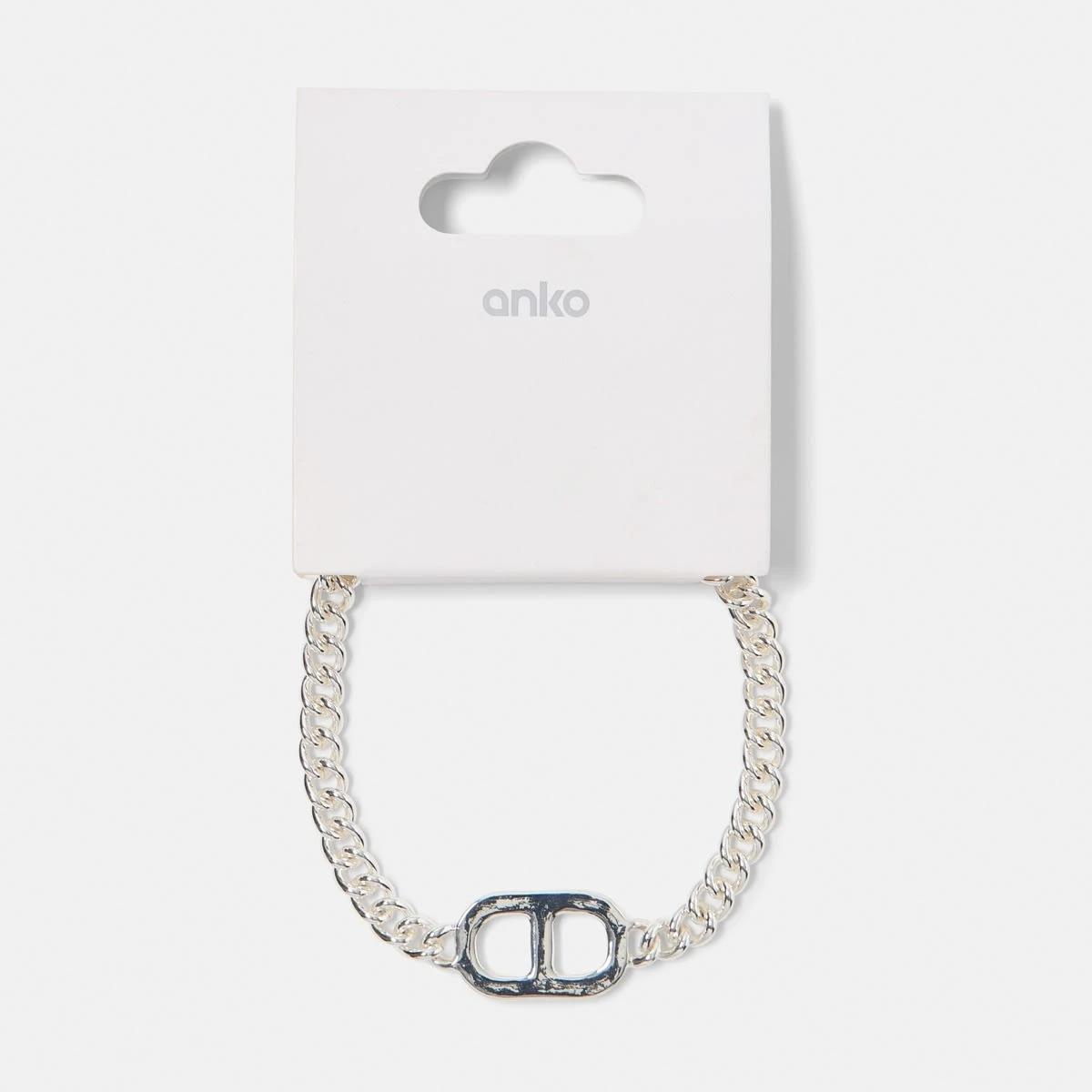 4 Interlink Chain Bracelet SILVER, 4 of 4